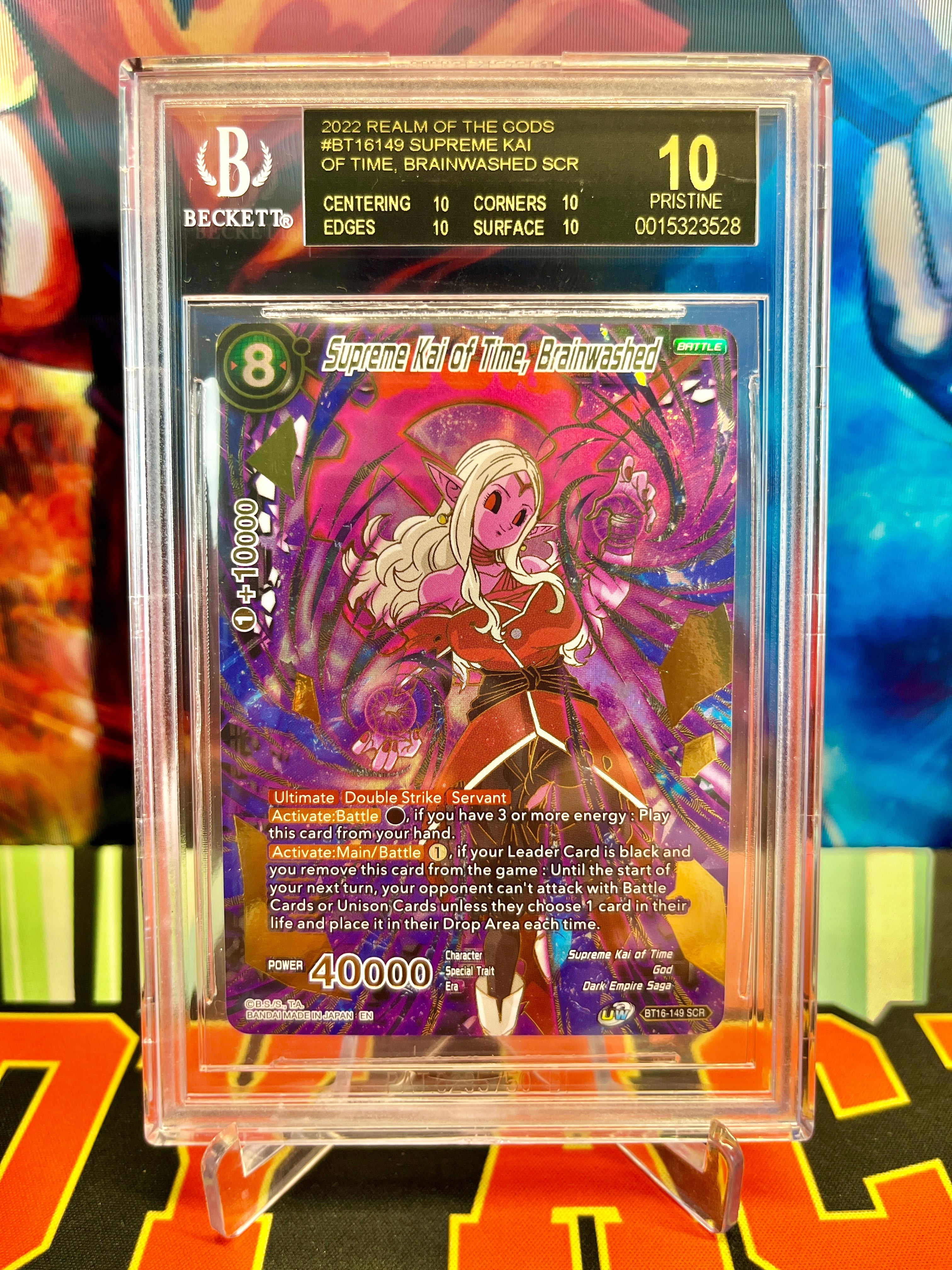 BGS 10 BLACK LABEL BT16-149 Supreme Kai of Time, Brainwashed SCR (2022)