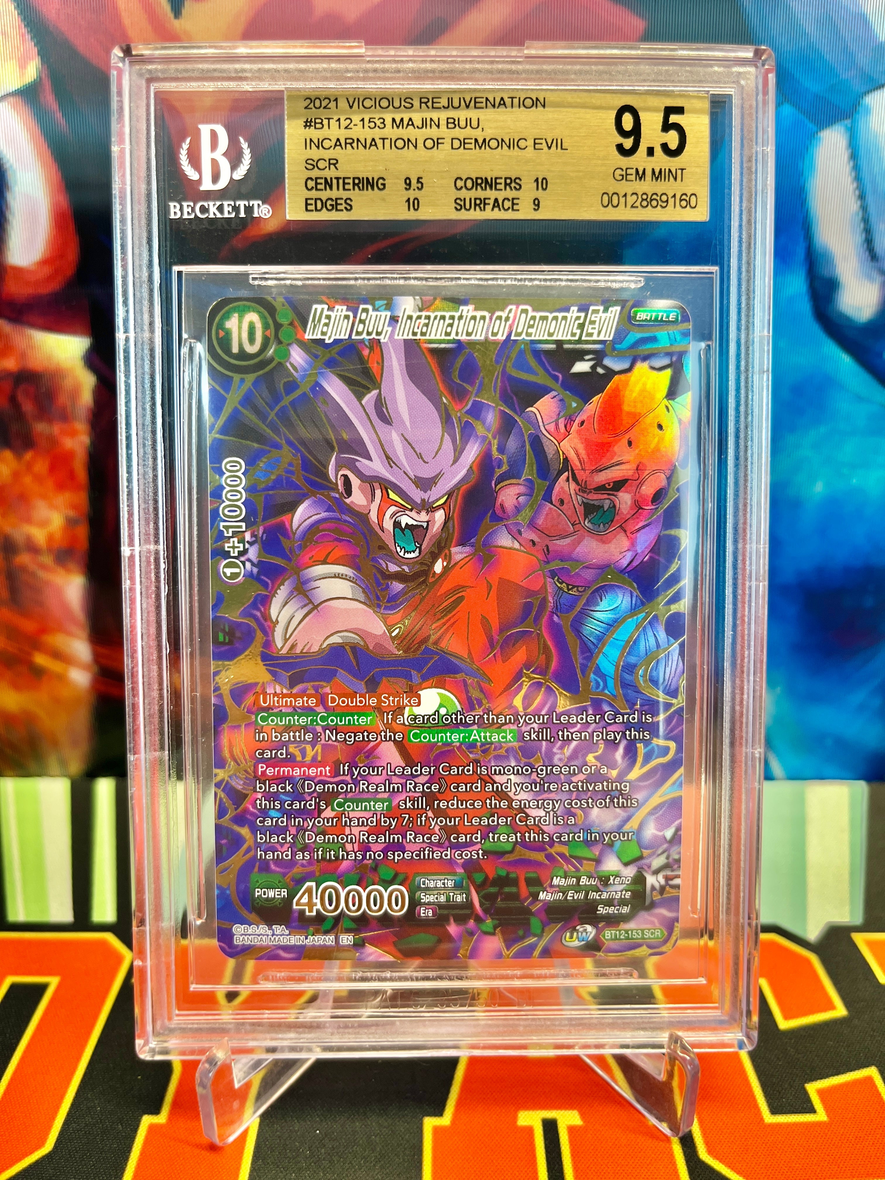 BGS 9.5 BT12-153 Majin Buu, incarnazione del male demoniaco SCR (2021)