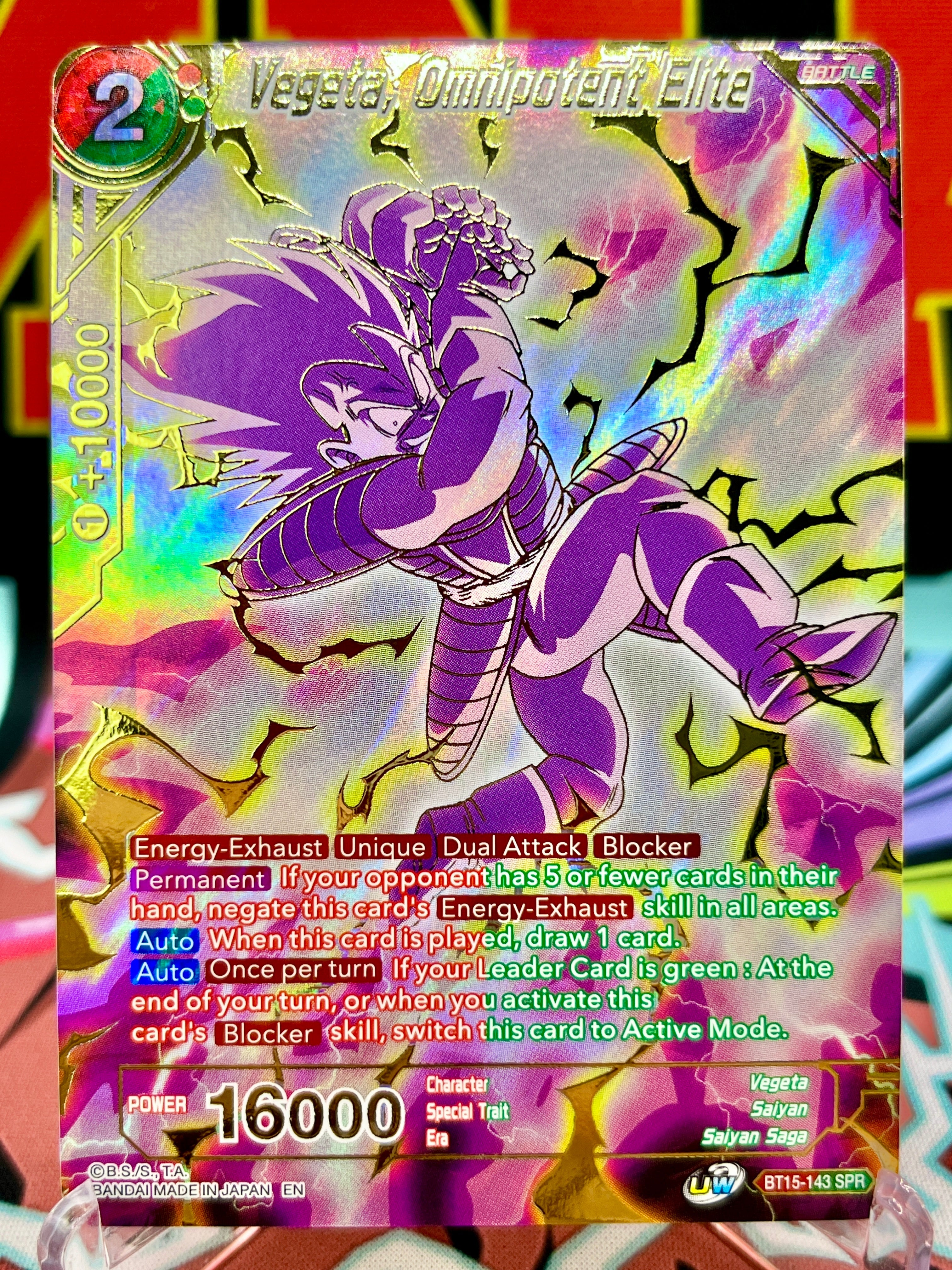 BT15-143 SPR Vegeta, Elite Onnipotente (2021)