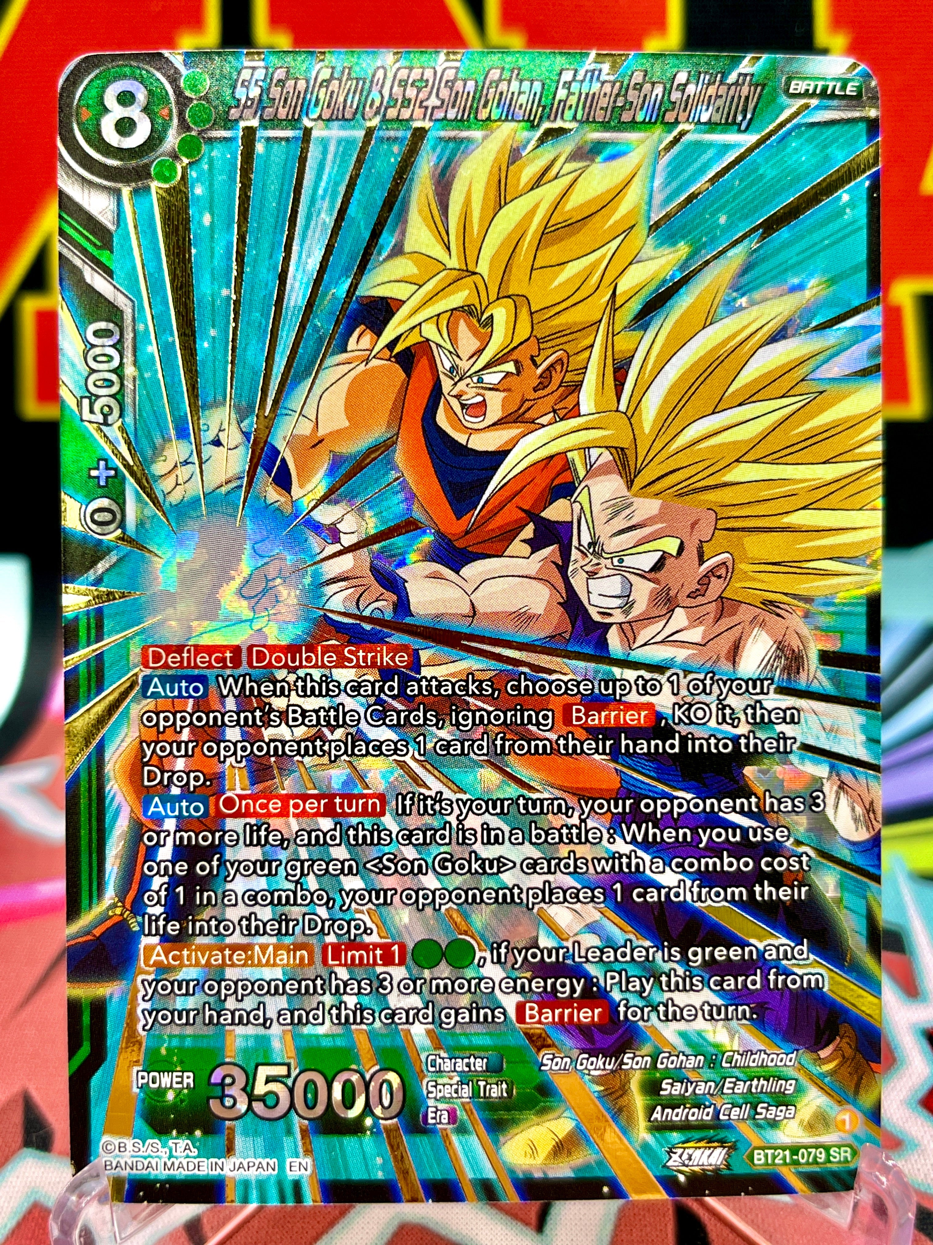 BT21-079 SR SS Son Goku & SS2 Son Gohan, Father-Son Solidarity (2023)