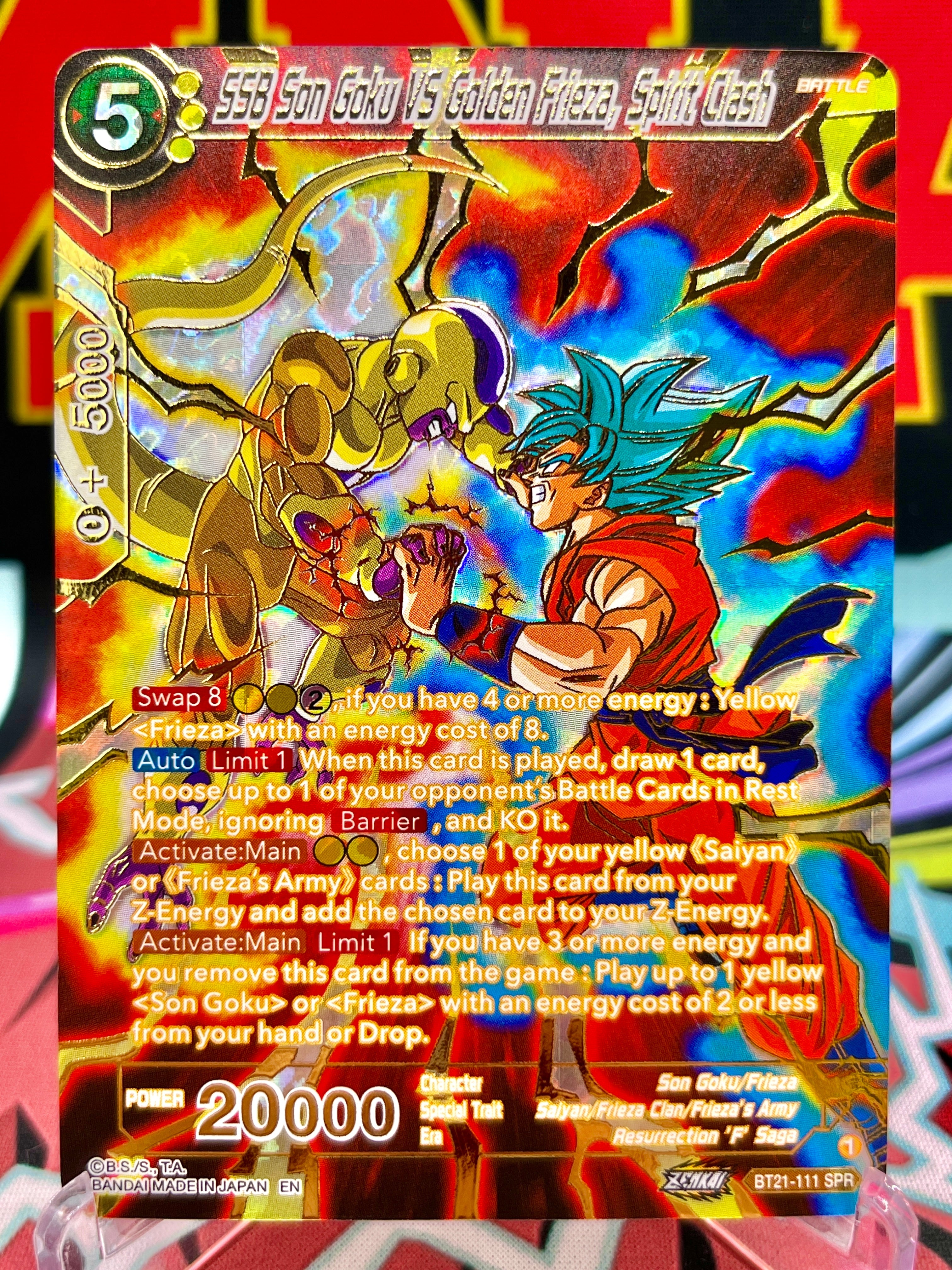 BT21-111 SPR SSB Son Goku contra Golden Freezer, Choque espiritual (2023)