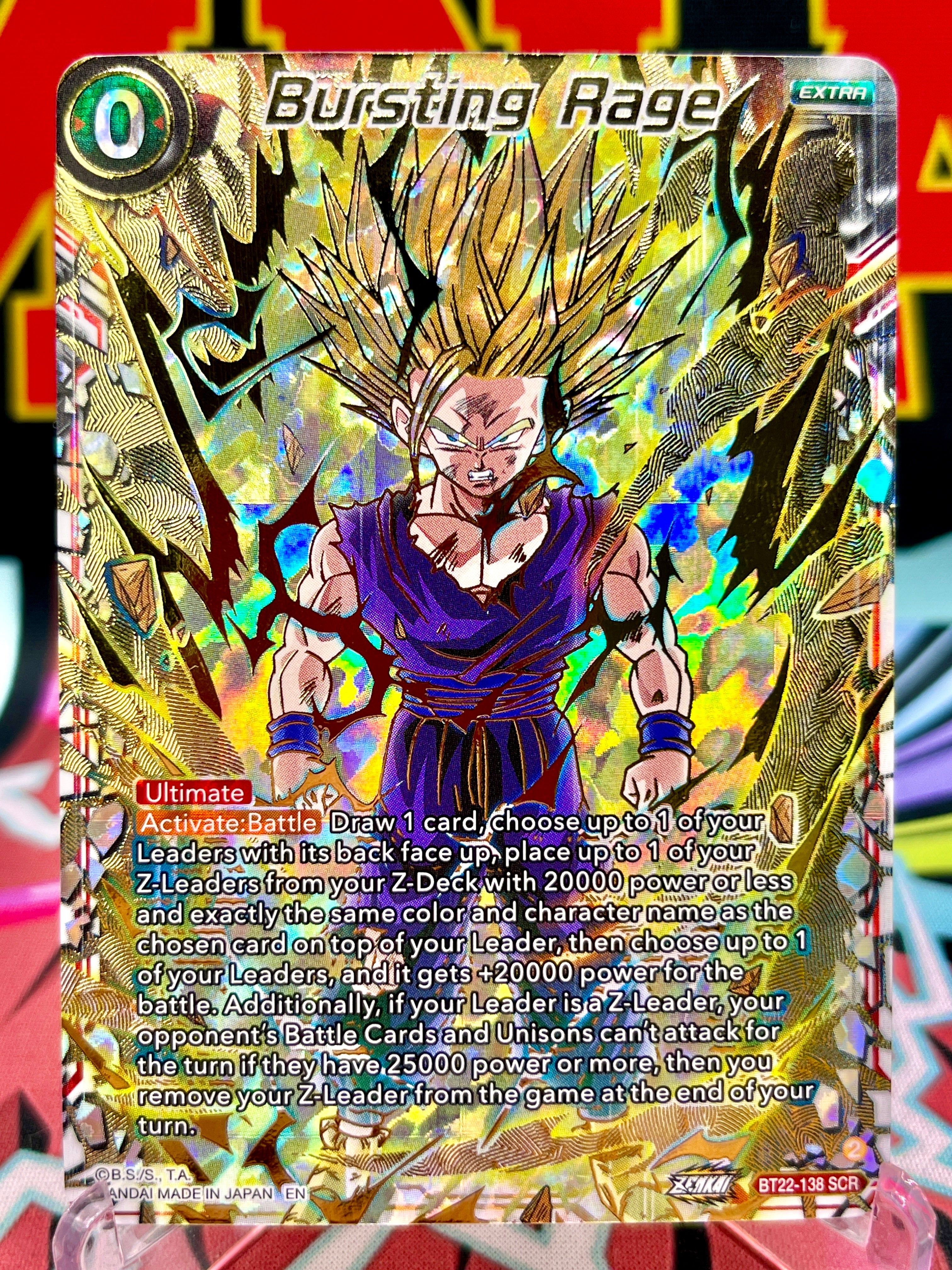 BT22-138 SCR Bursting Rage 2023 Dragon Ball Super card