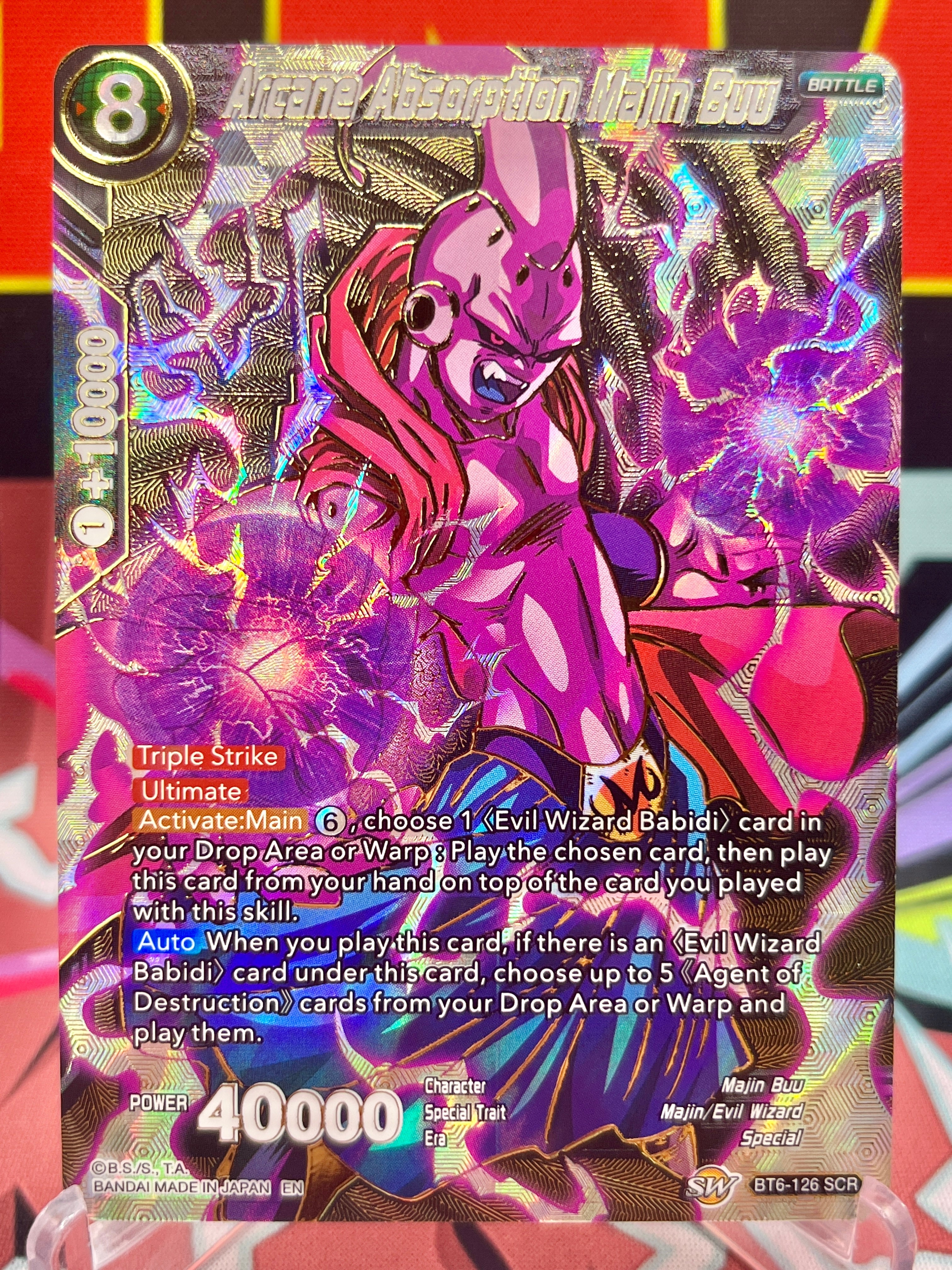 BT6-126 SCR Arcane Absorption Majin Buu card