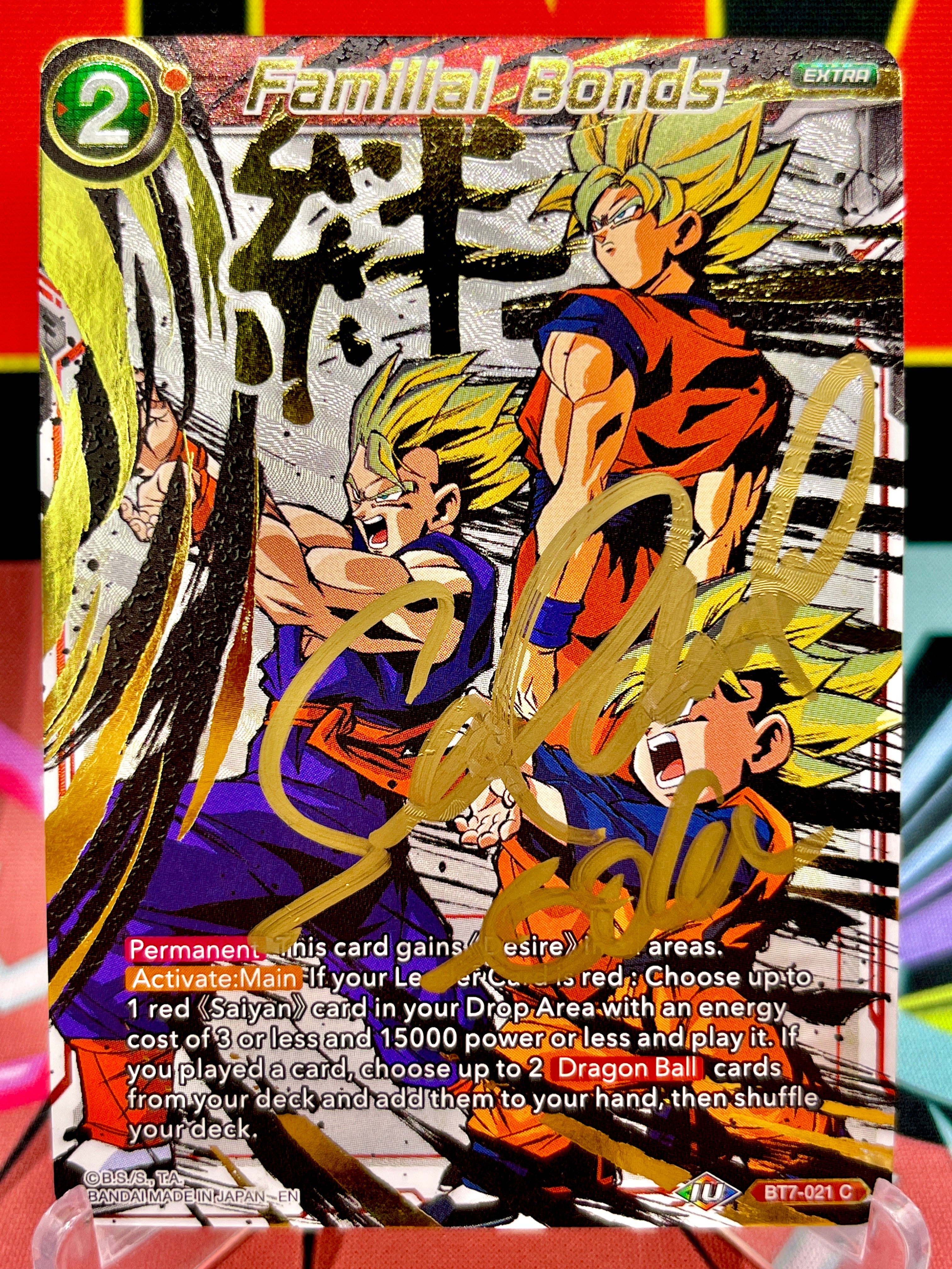 BT7-021 Familial Bonds Alt Art 2019 autographed by Sean Schemmel