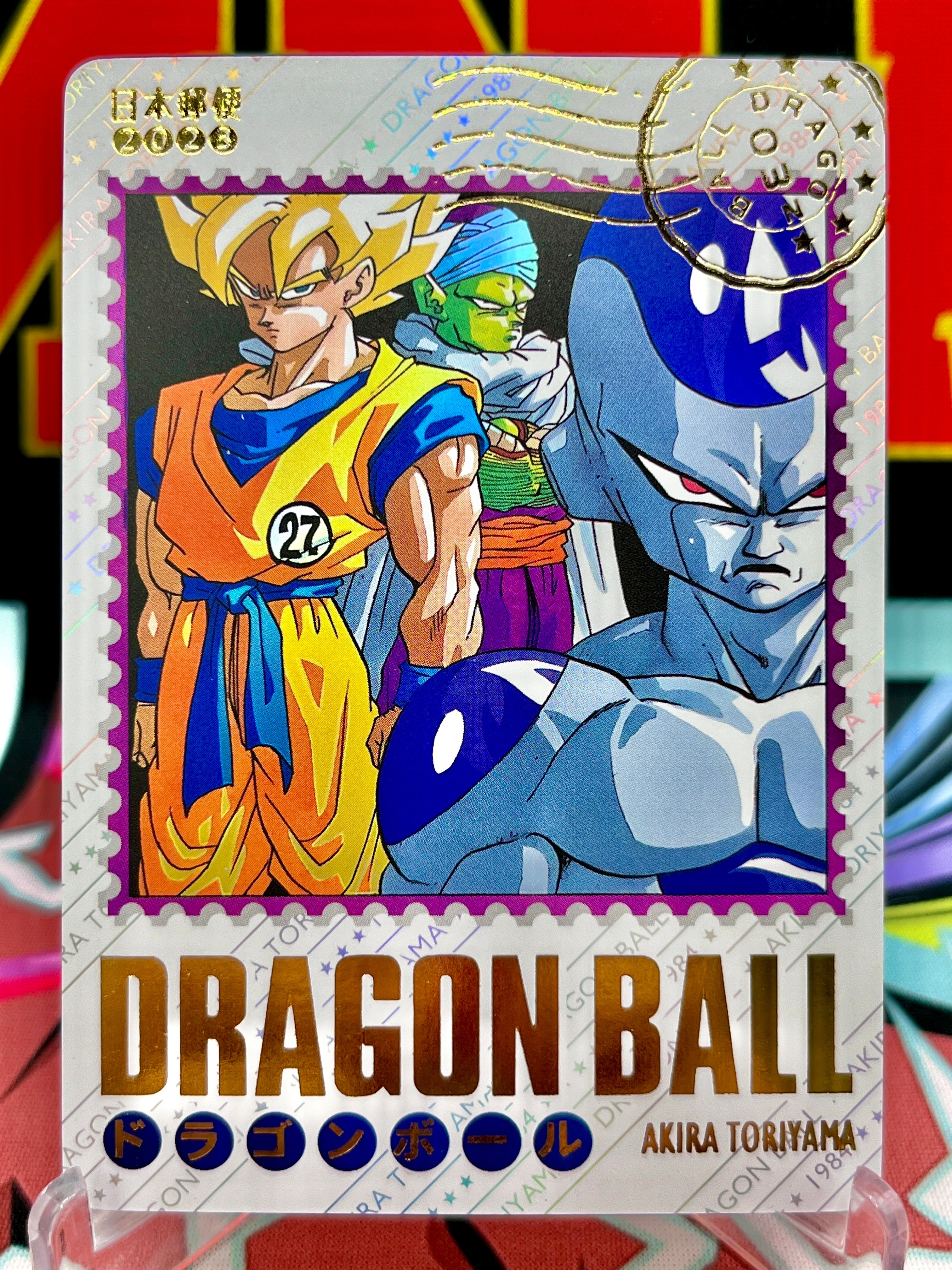 DBAC4-07 Tarjeta de arte de Goku, Freezer y Piccolo