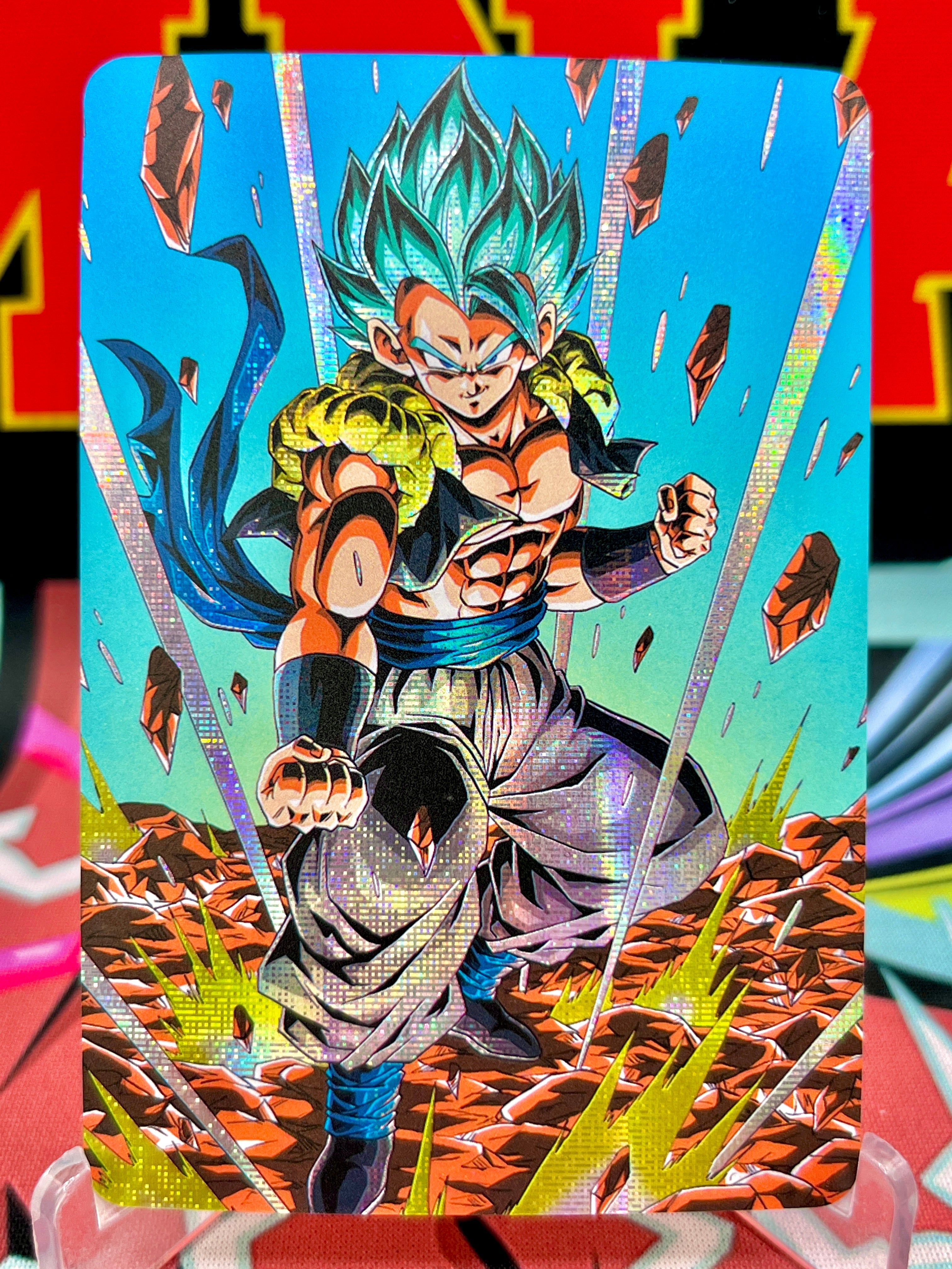 Tarjeta de arte DBAC2-17 de Gogeta Super Saiyan Blue