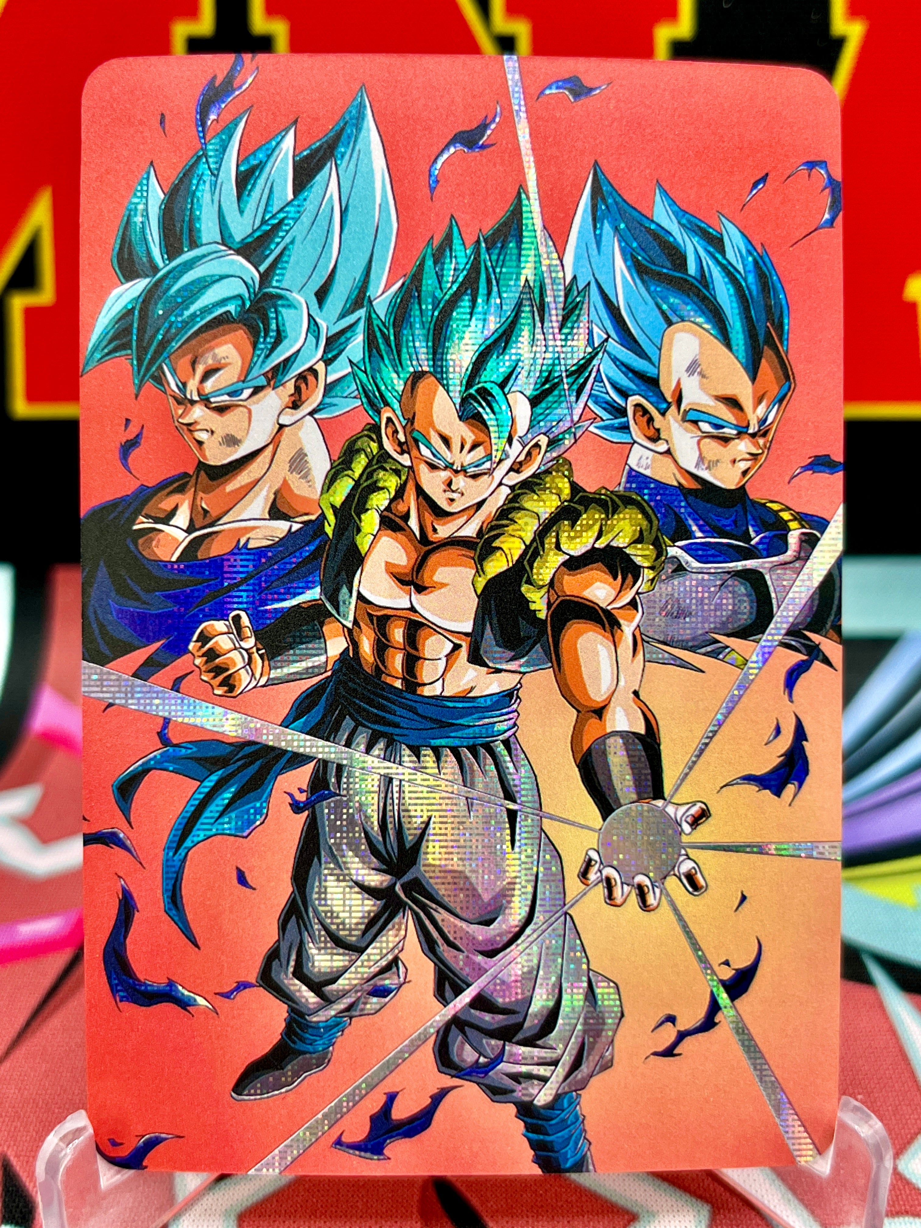 Tarjeta artística DBAC2-18 Gogeta, Goku y Vegeta