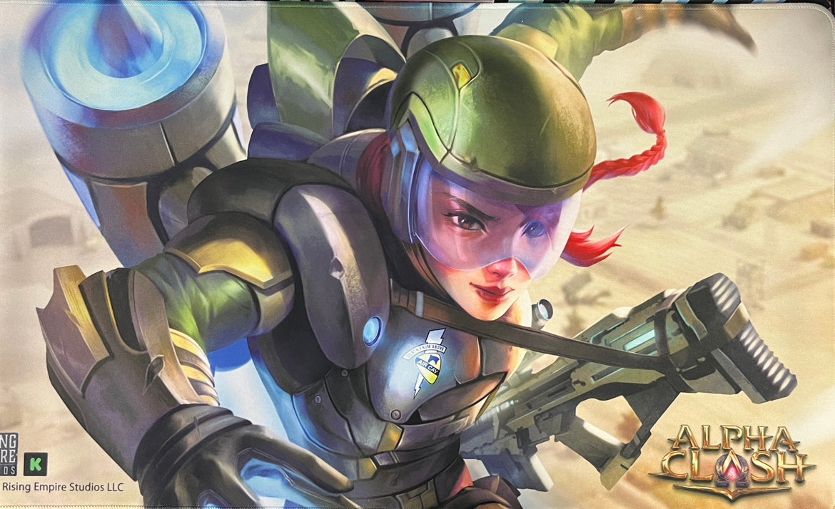 Alpha Clash Kickstarter Moxie Playmat