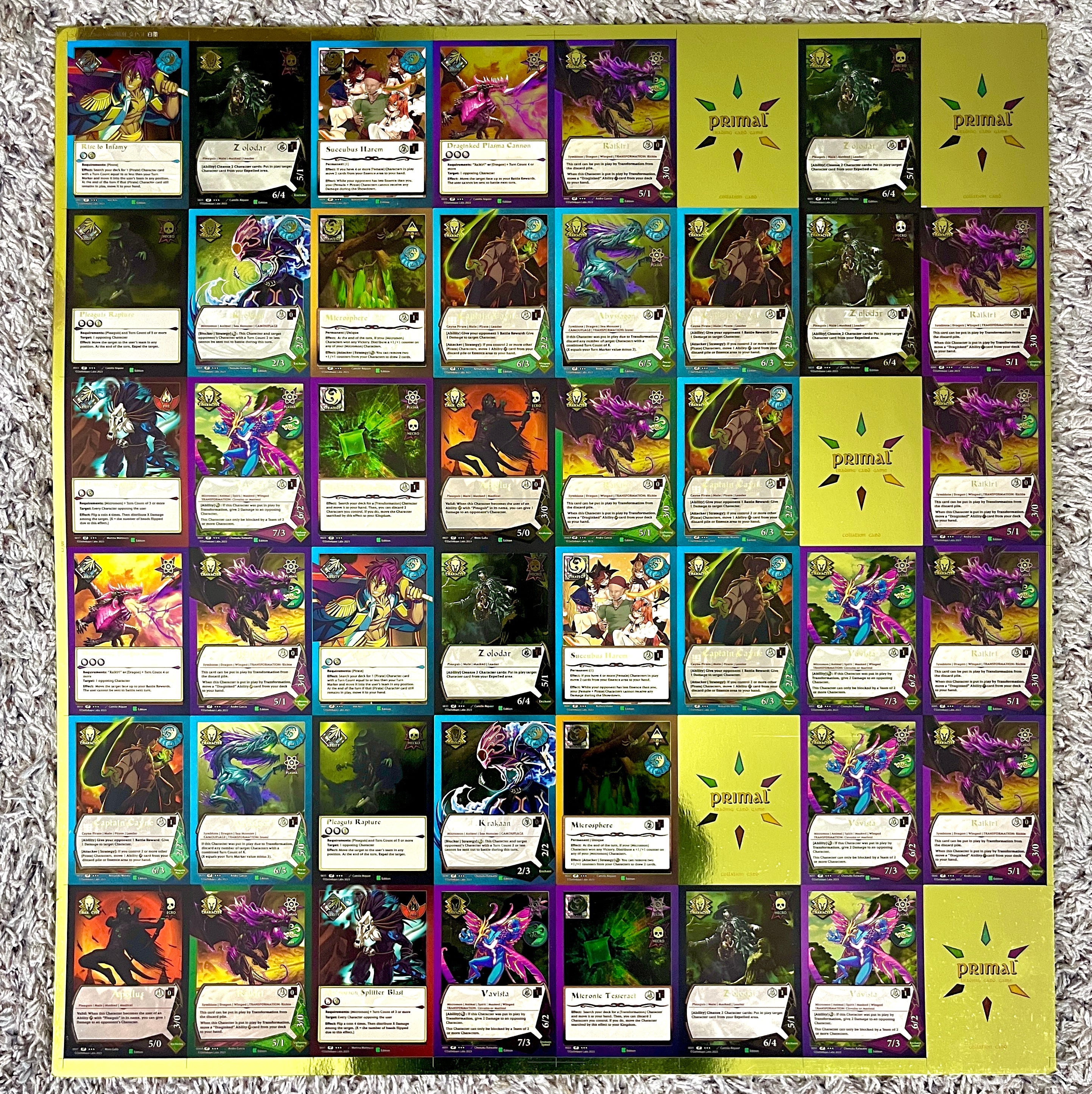 Primal TCG Kickstarter Uncut Sheet #4 (Super Rares)