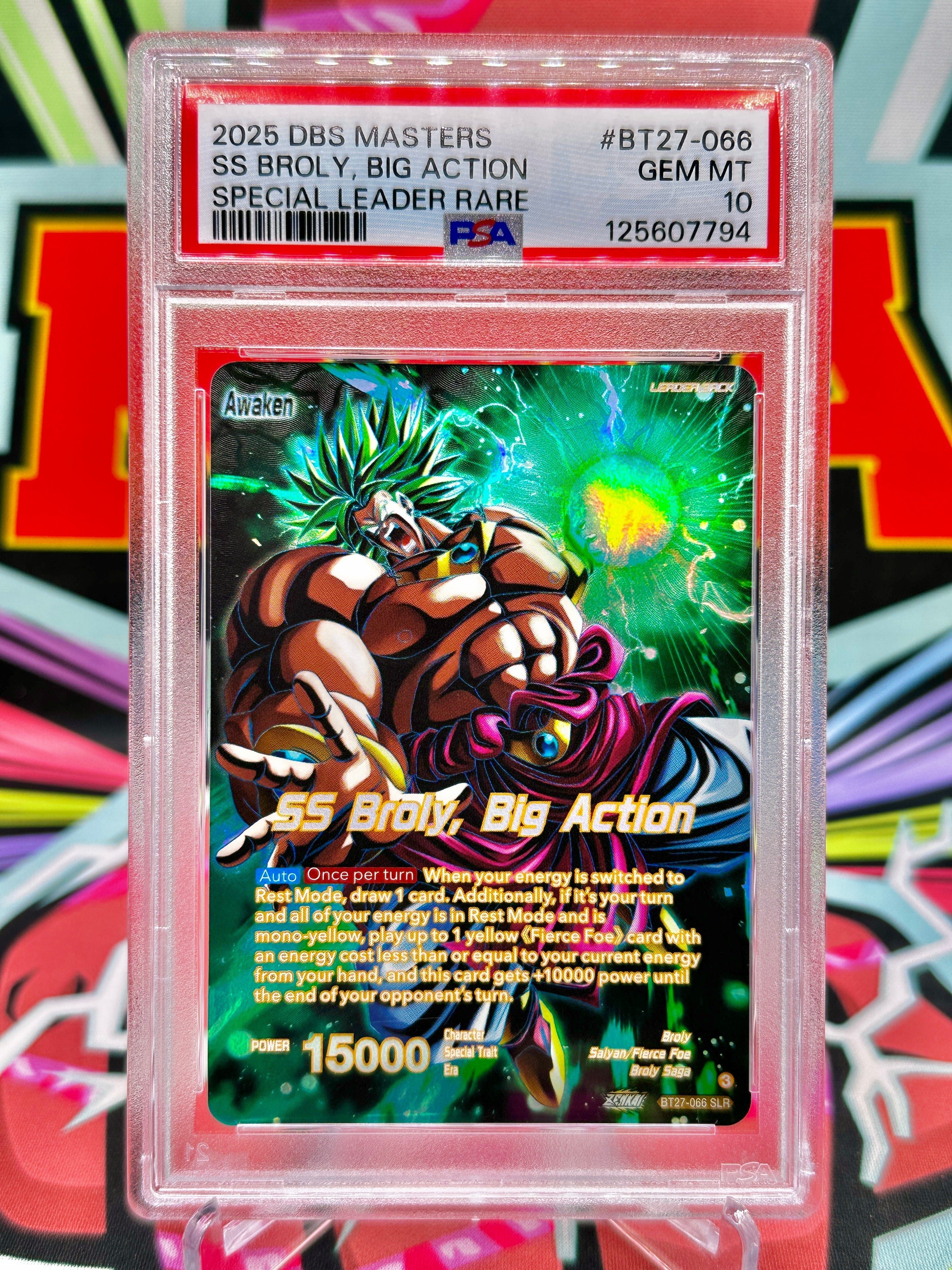 PSA 10 BT27-066 SS Broly, Big Action SLR (2025)