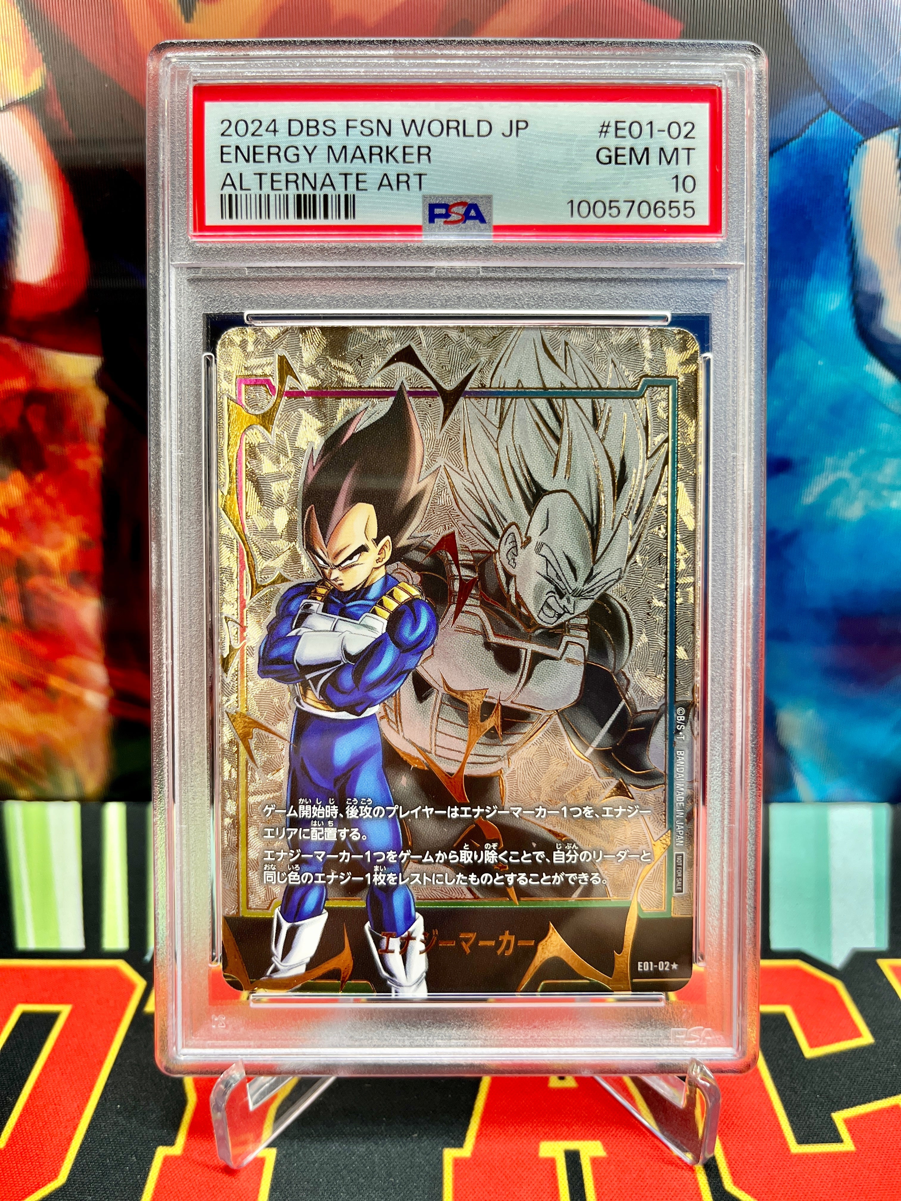 PSA 10 E01-02★ Vegeta Energy Marker (2024)