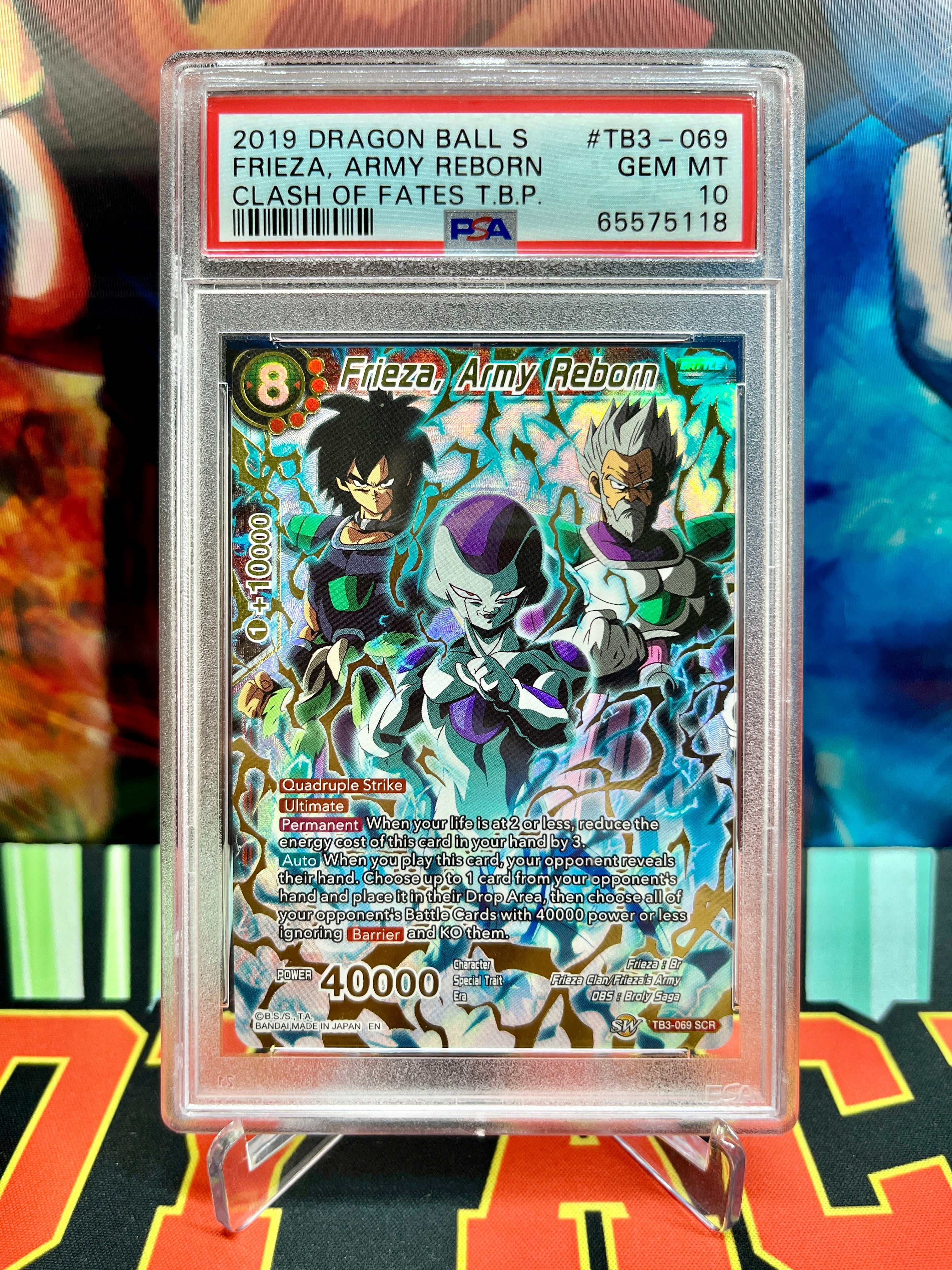 PSA 10 TB3-069 Frieza, Army Reborn SCR (2019)