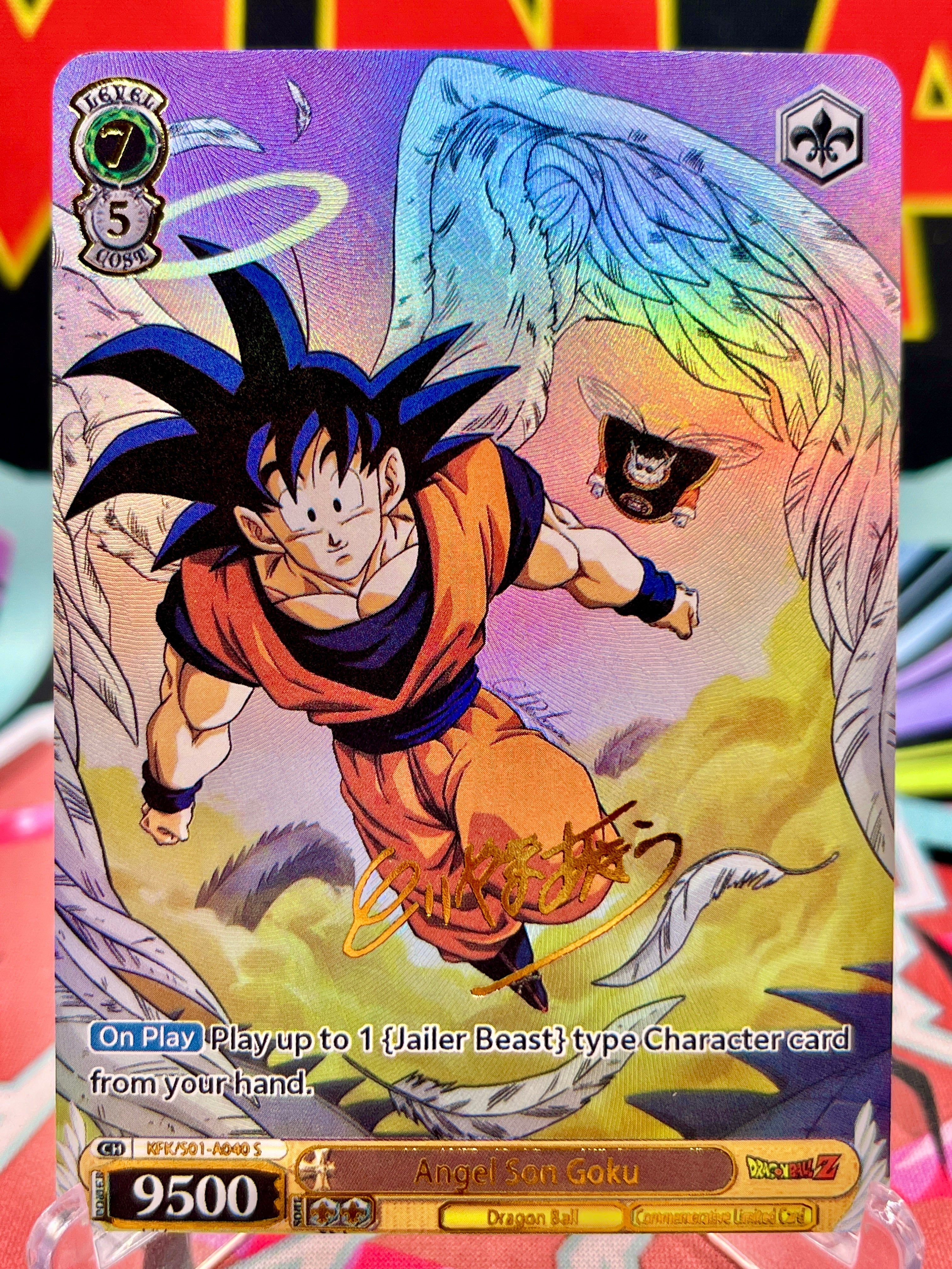 S01-A040 S Angel Son Goku Signed Art Card