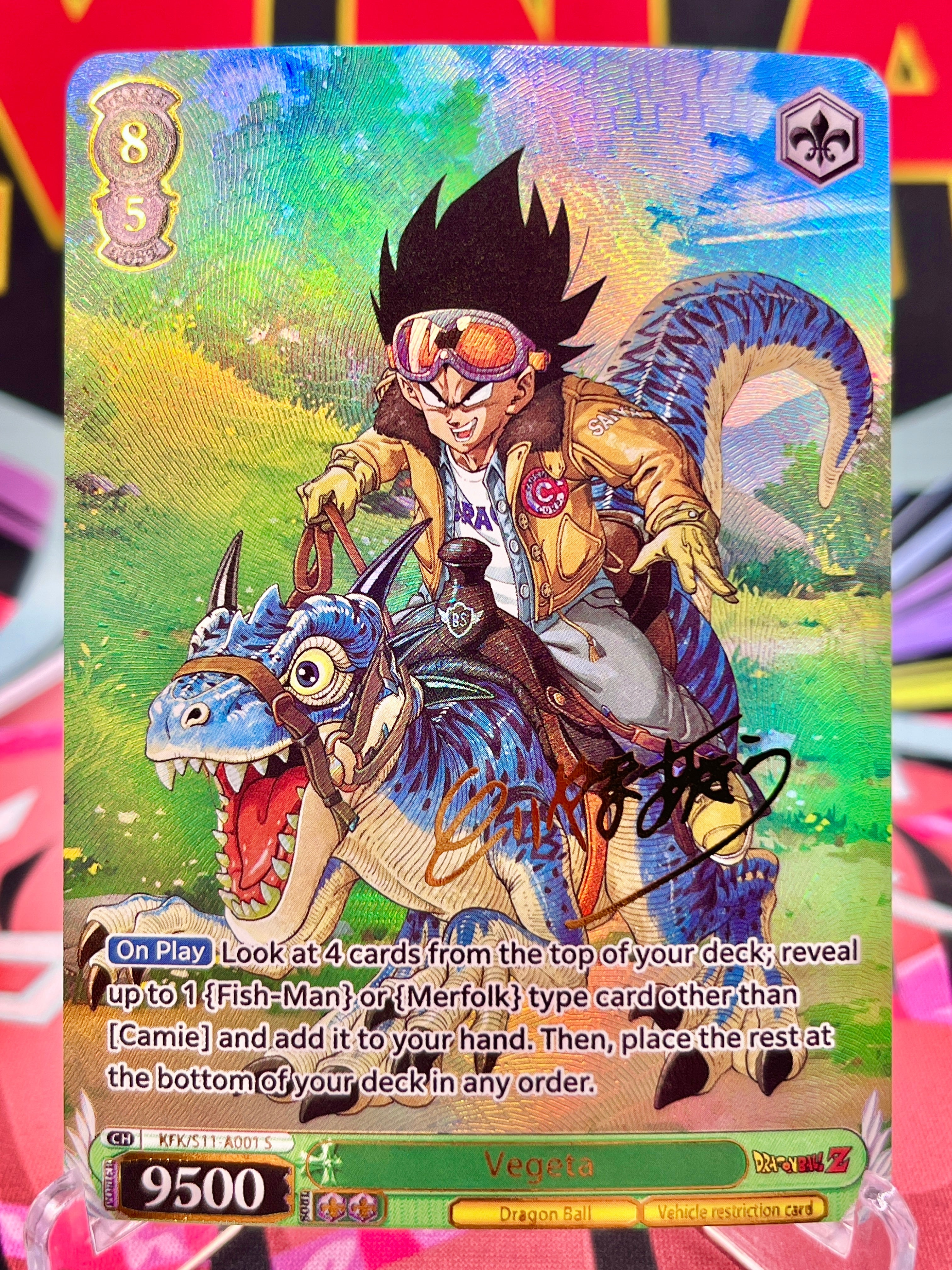 S11-A001 S Vegeta Signed Art Card