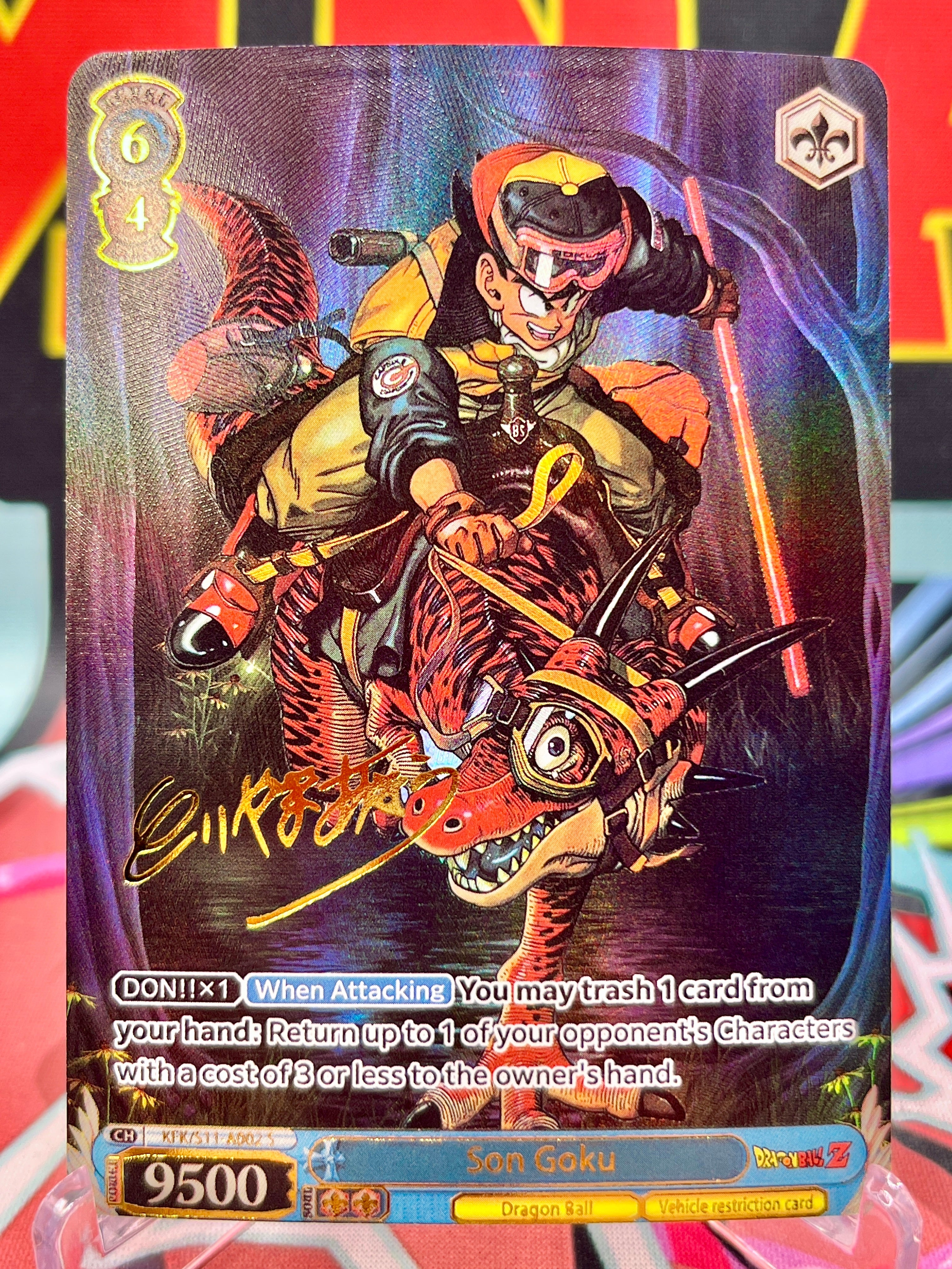 S11-A002 S Son Goku Signed Art Card