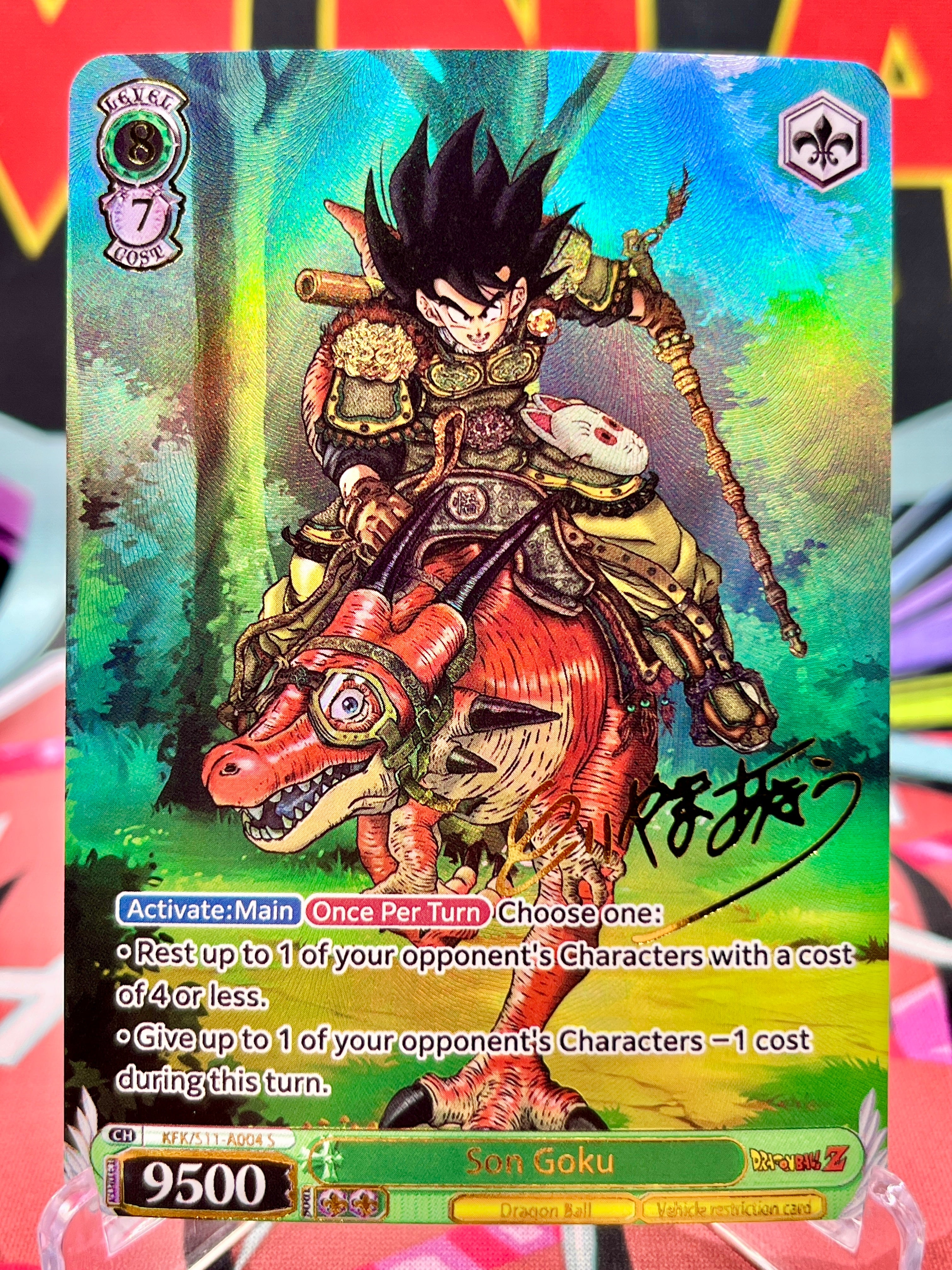 S11-A004 S Son Goku Signed Art Card