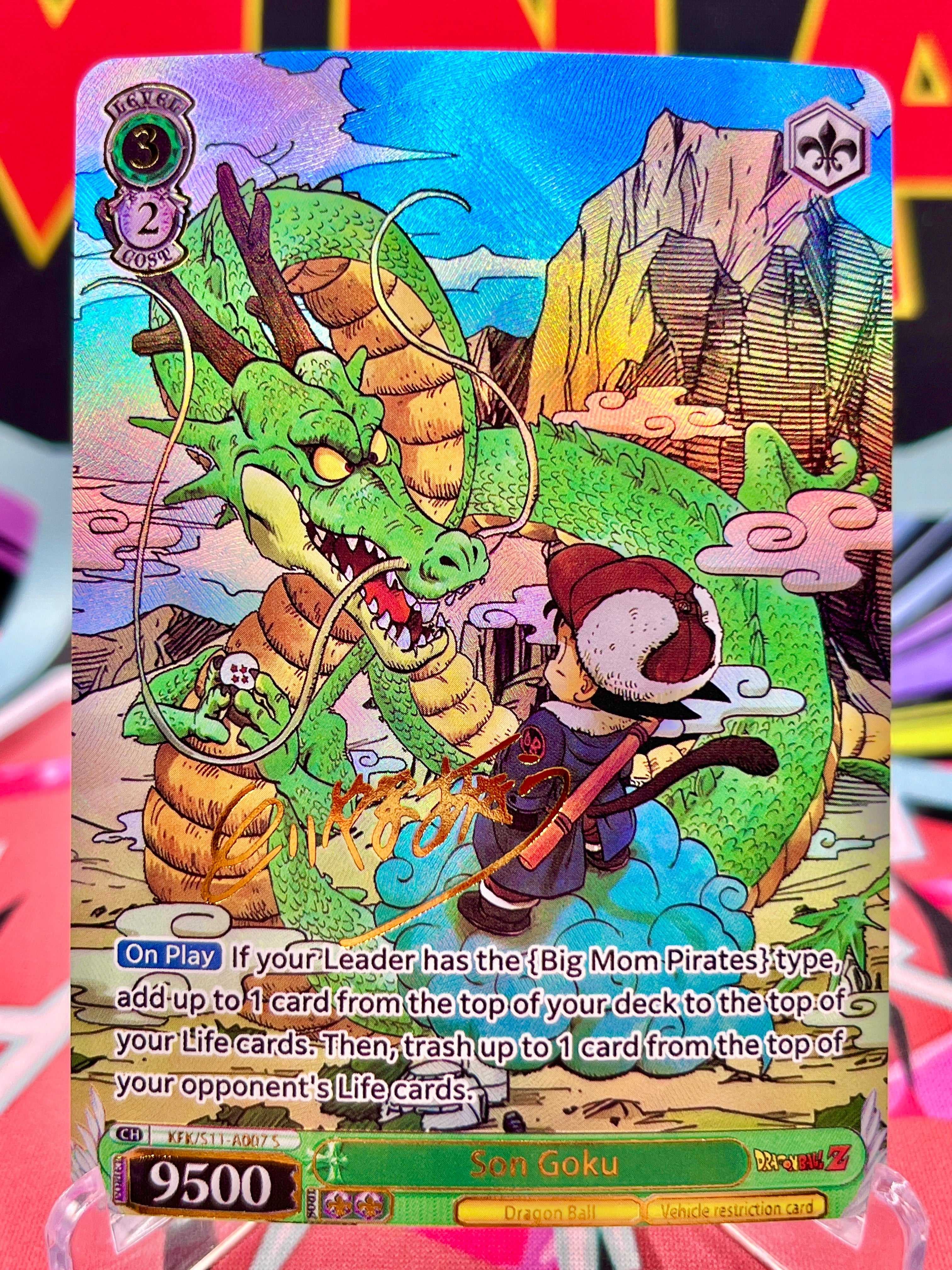S11-A007 S Son Goku & Shenron Signed Art Card