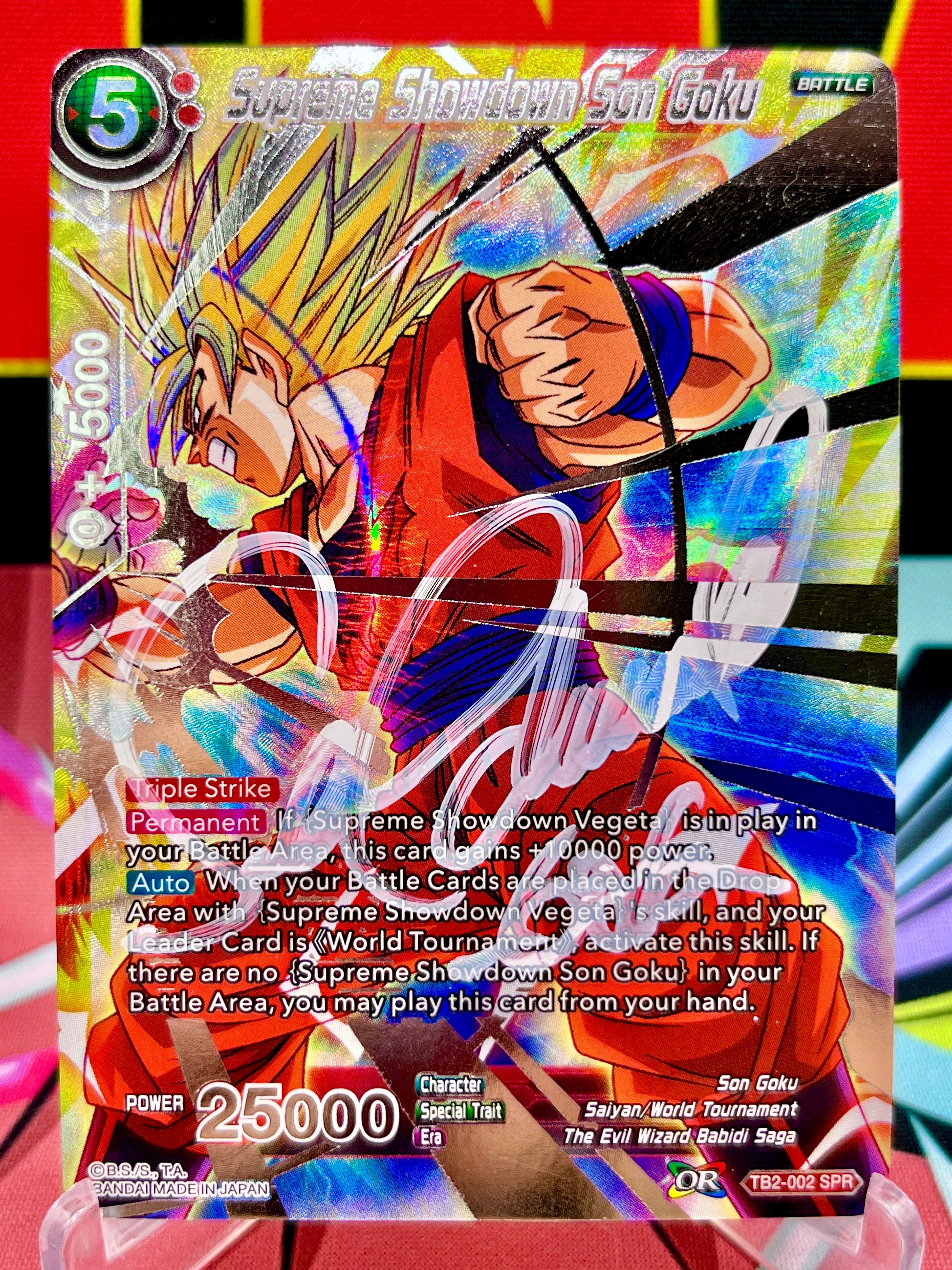 TB2-002 Supreme Showdown Son Goku SPR 2018 Autographed Card
