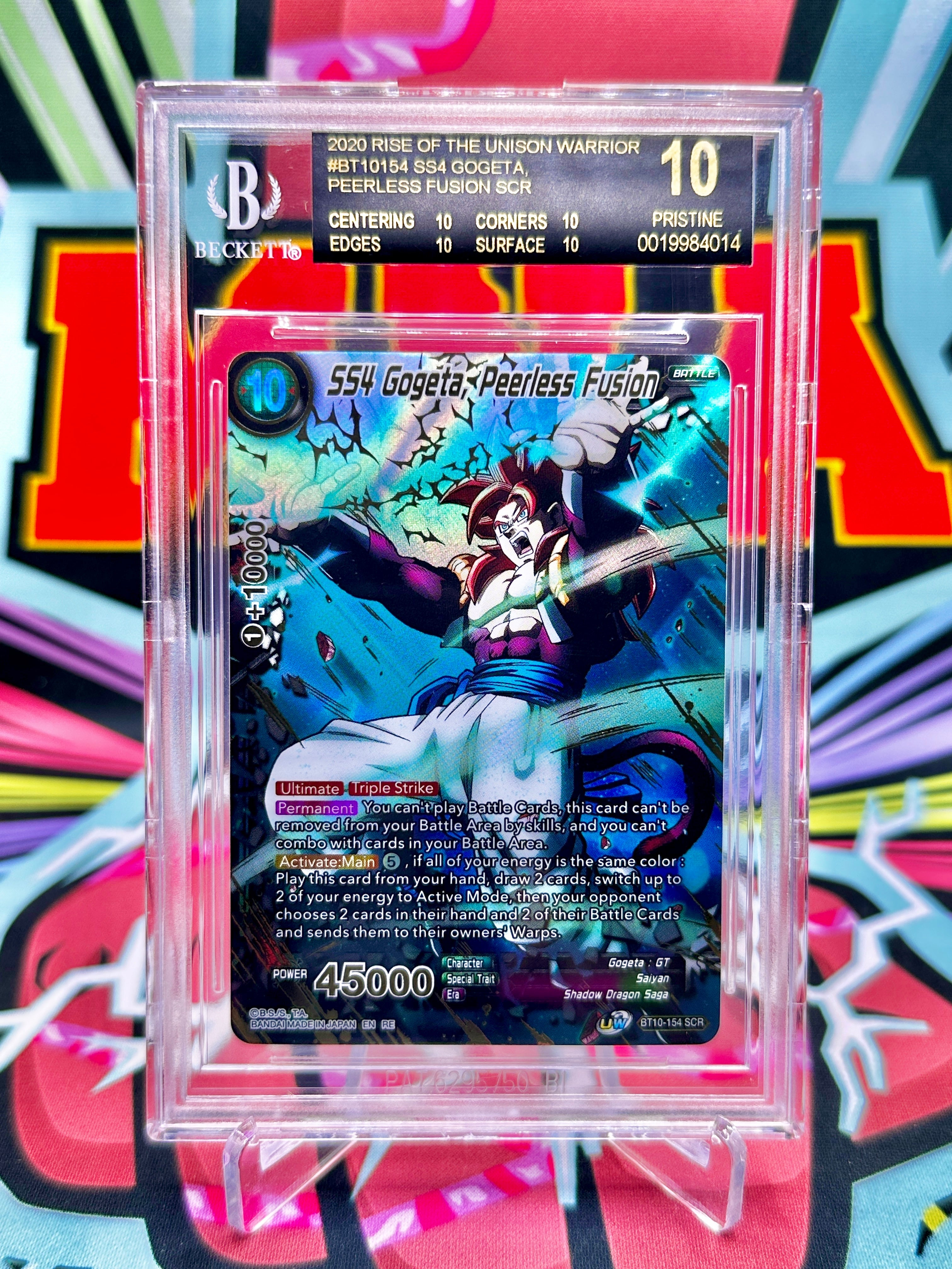 BGS 10 BLACK LABEL BT10-154 SS4 Gogeta, Peerless Fusion SCR (2020)