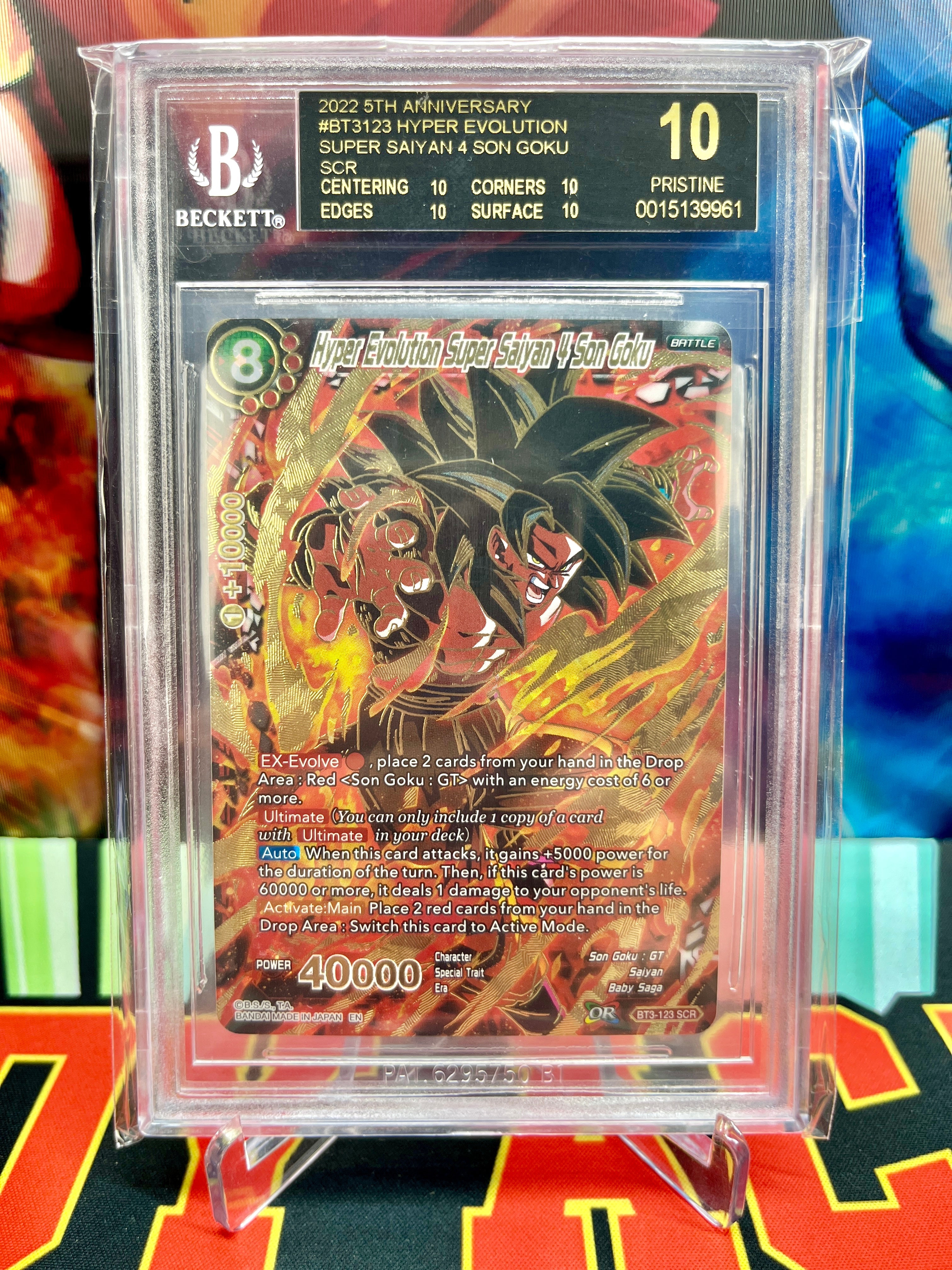 BGS 10 BLACK LABEL BT3-123 SCR Hyper Evolution Super Saiyan 4 Son Goku [Alternate Art] SEC (2022)