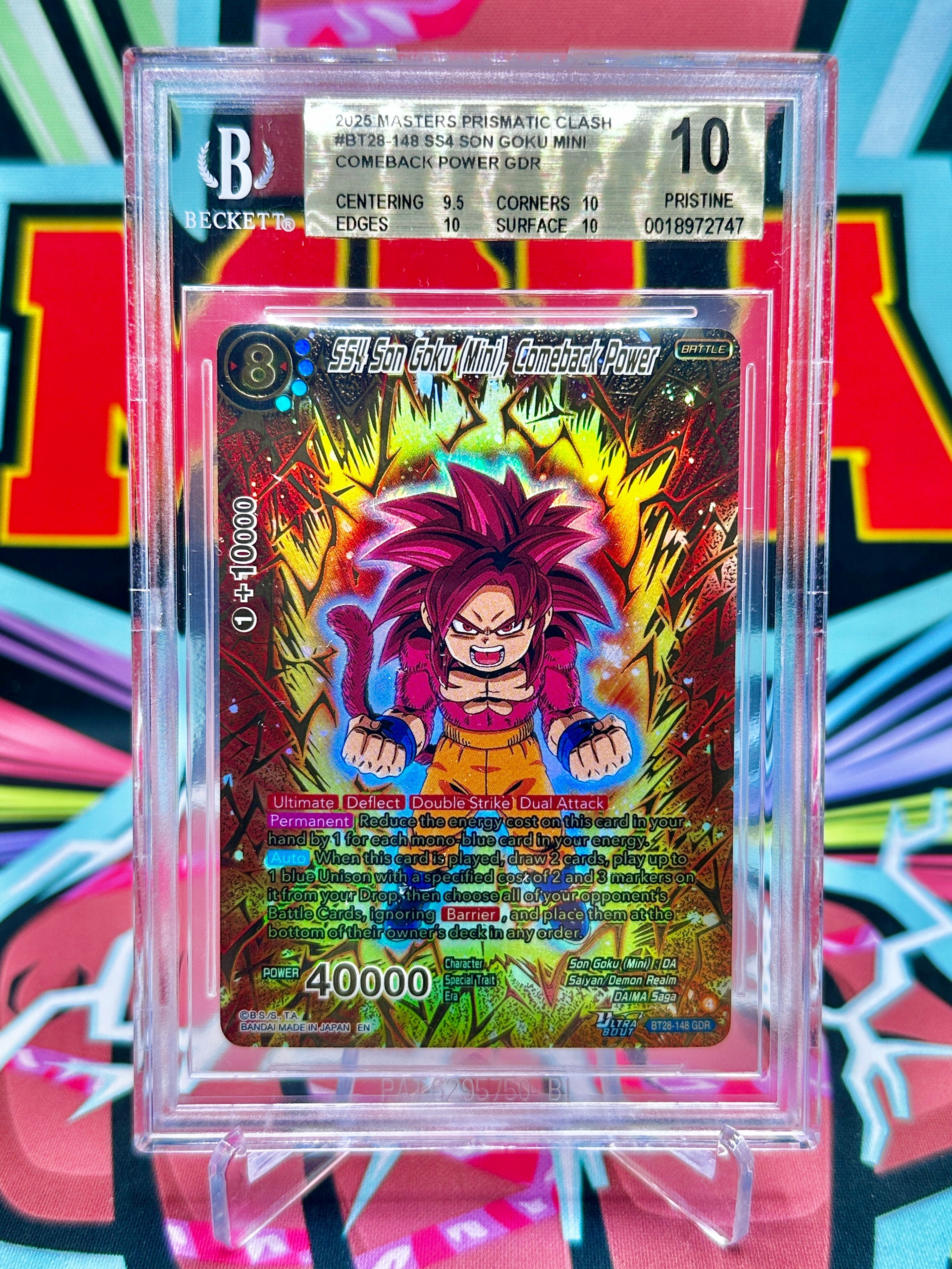 BGS 10 BT28-148 SS4 Son Goku (Mini), Comeback Power GDR (2025)