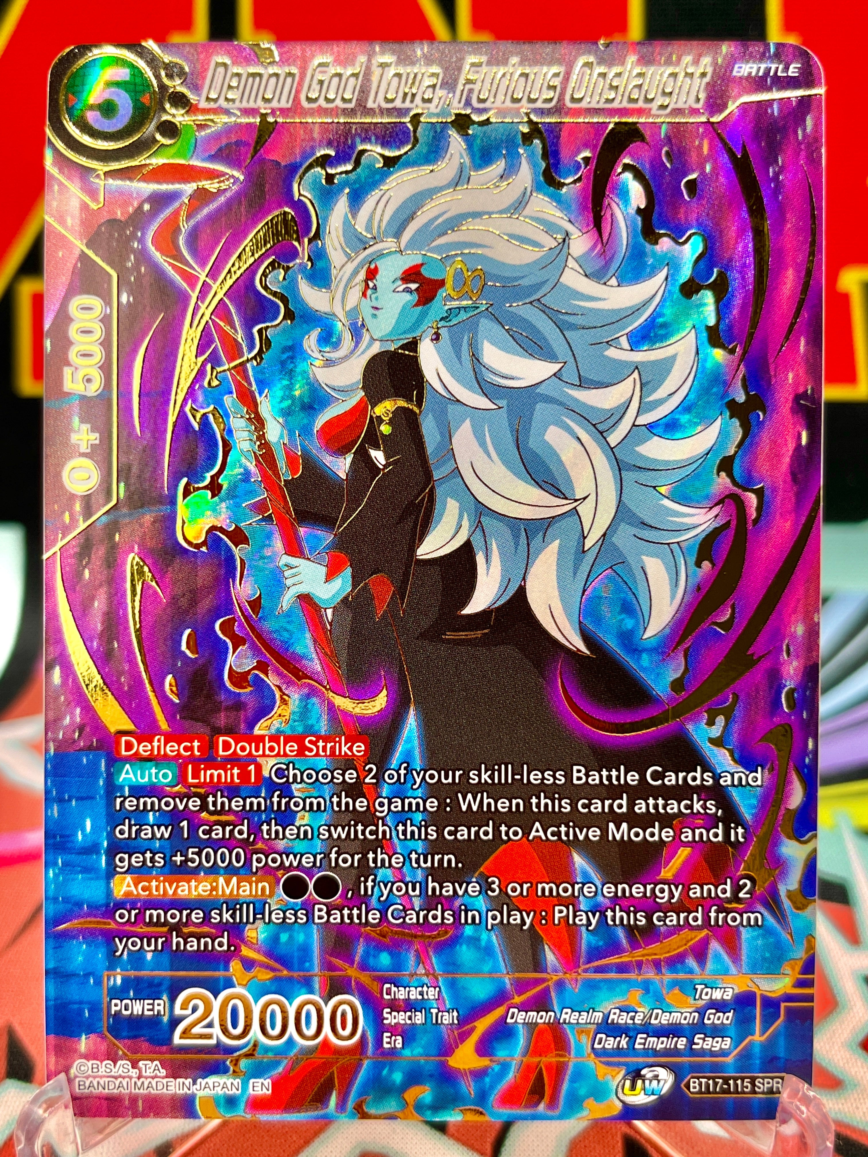 BT17-115 SPR Demon God Towa, Furious Onslaught (2022)