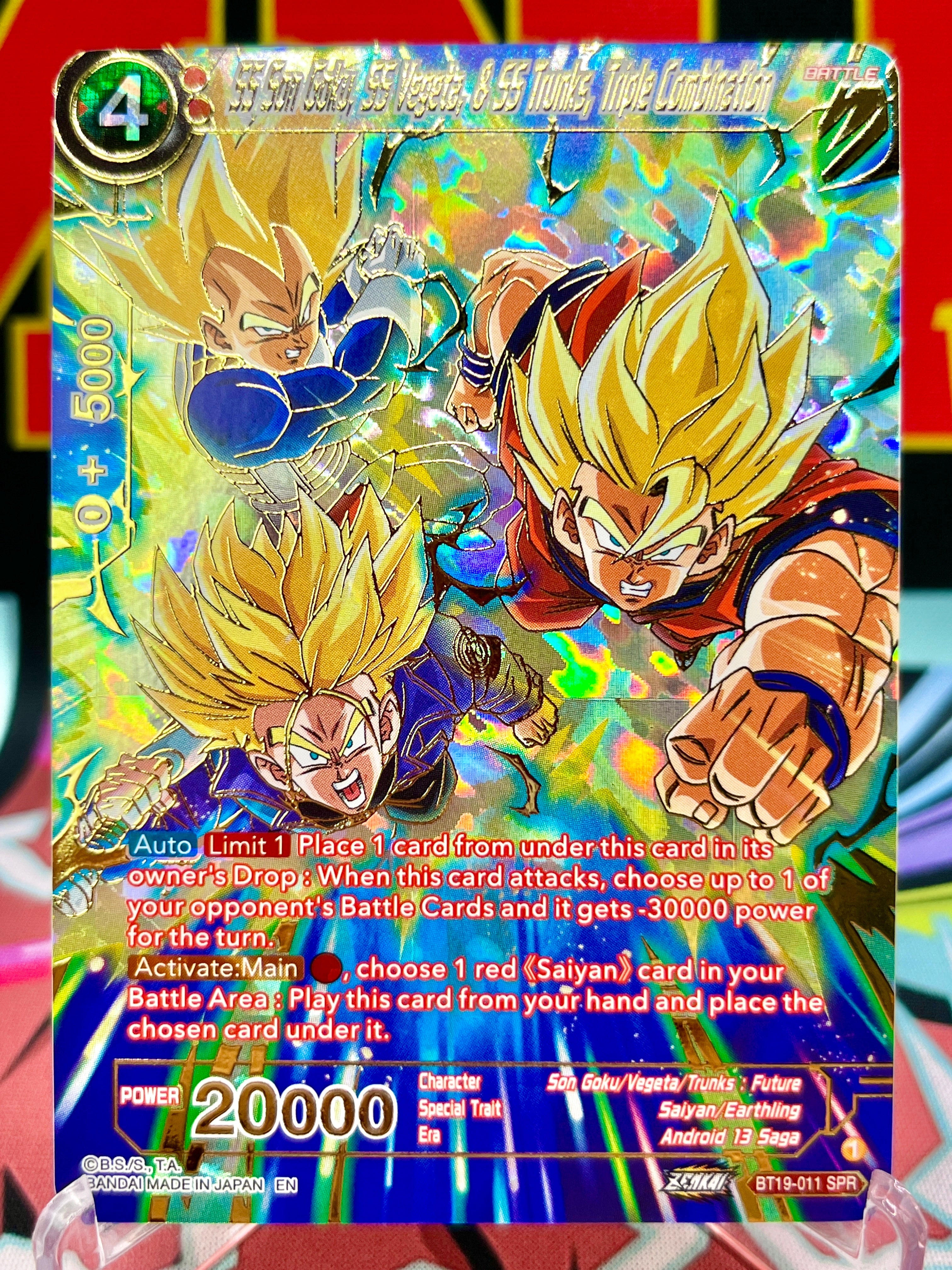 BT19-011 SPR SS Son Goku, SS Vegeta, & SS Trunks, Triple Combination (2022)