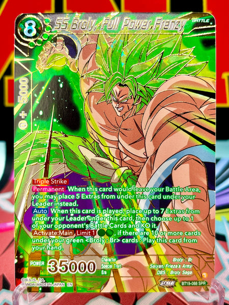 BT19-088 SPR SS Broly, Full Power Frenzy (2022)