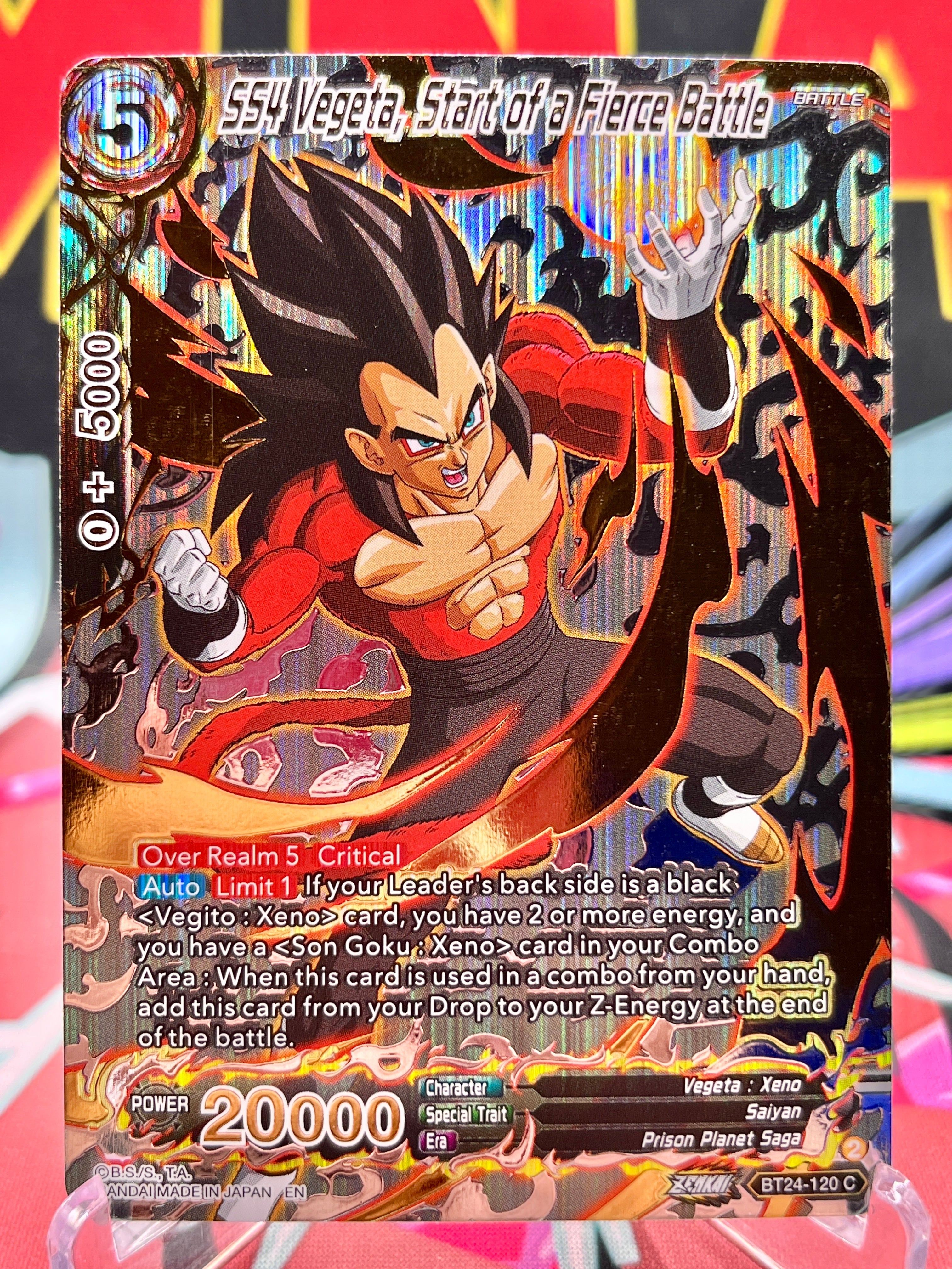dragon ball super card game vegeta BT16-147 SCR SSB Vegeta, Unbridled Power (2022) CONVICTION Grade Dragon Ball Super Previews History