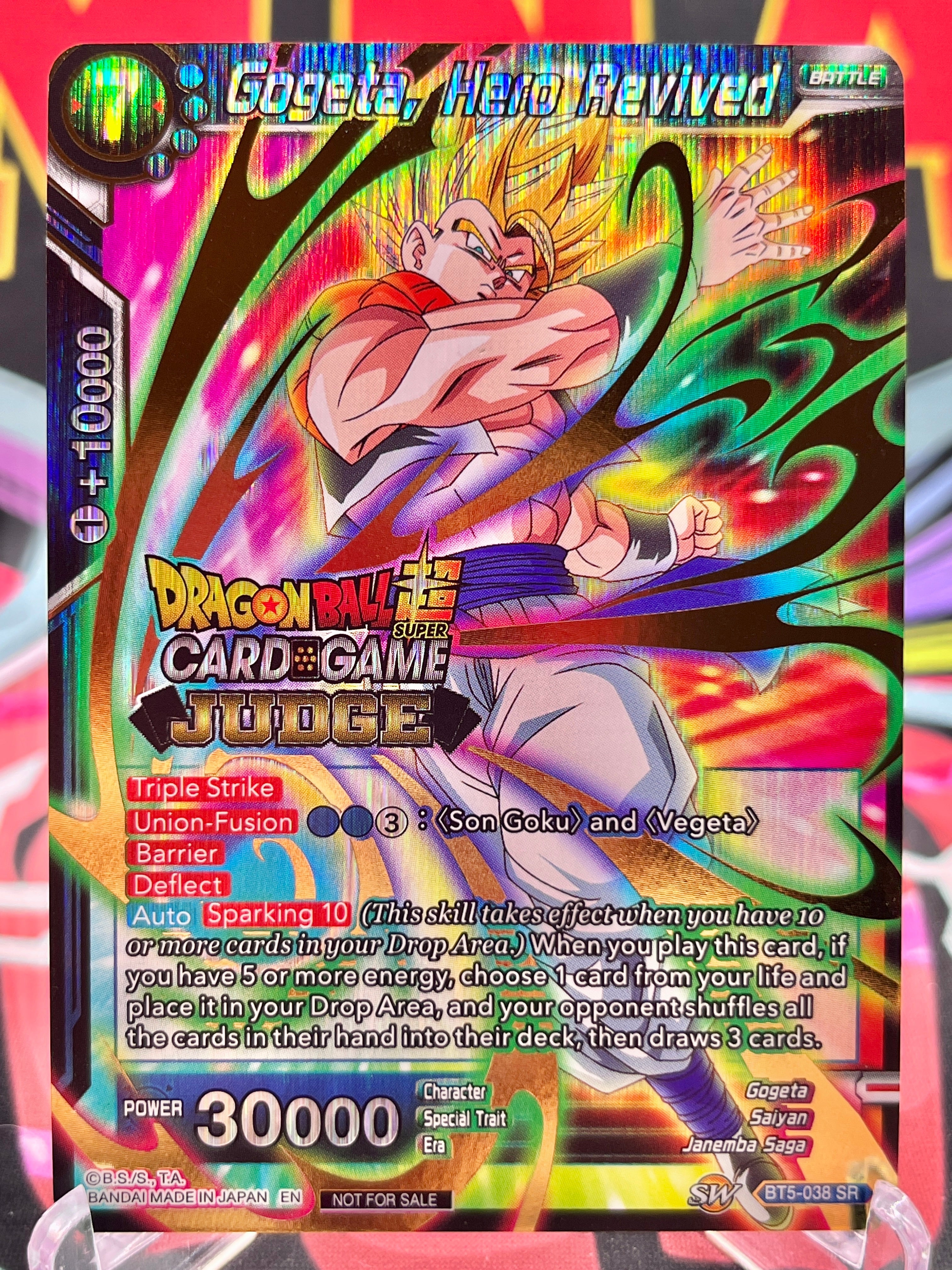 Dragon Ball Super Miraculous Revival Gogeta, Hero Revived BT5-038_SPR Dragon Ball Super Miraculous Revival Gogeta, Hero Revived BT5-038_SPR