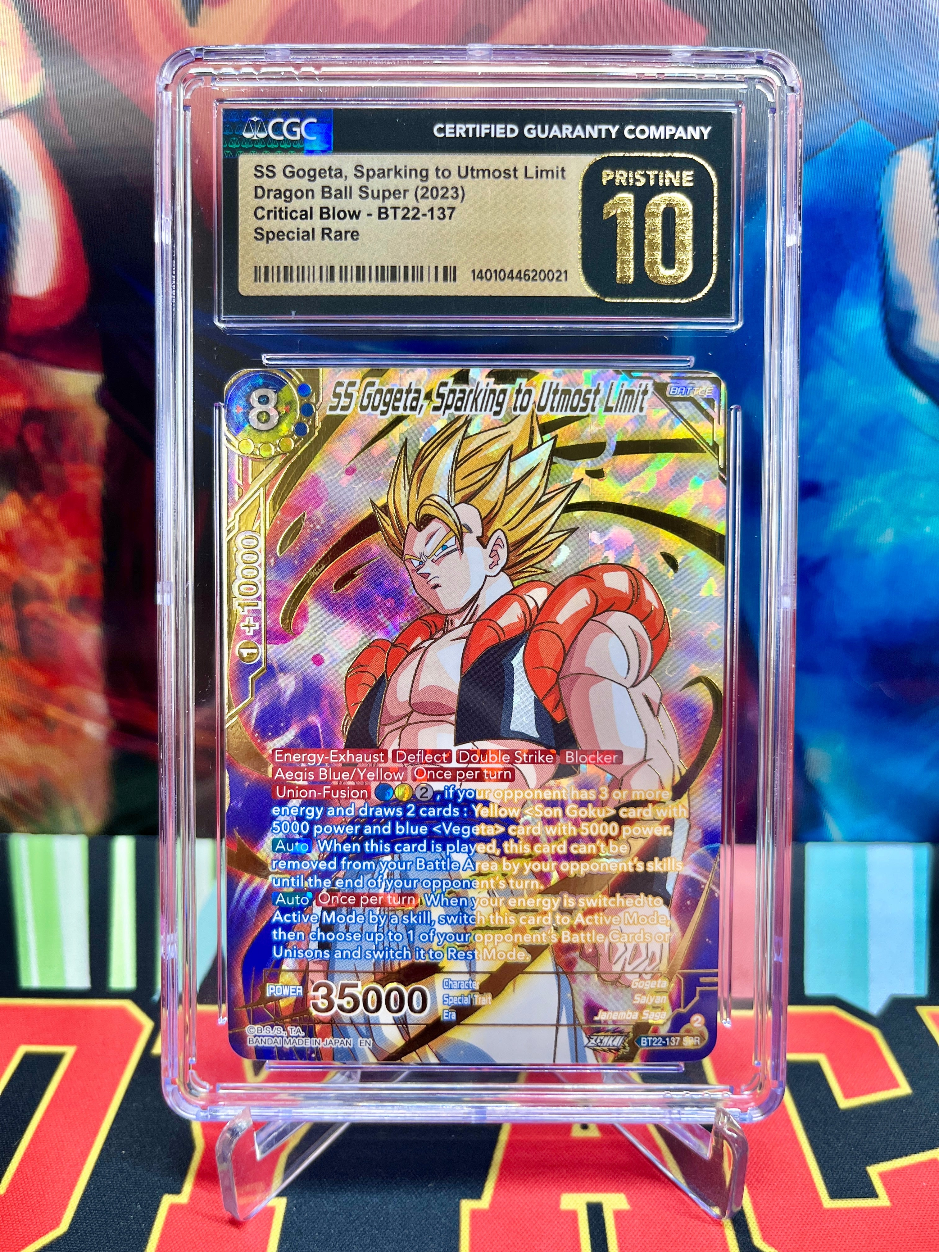 CGC 10 BT22-137 SS Gogeta Sparking to Utmost Limit Special (2023)