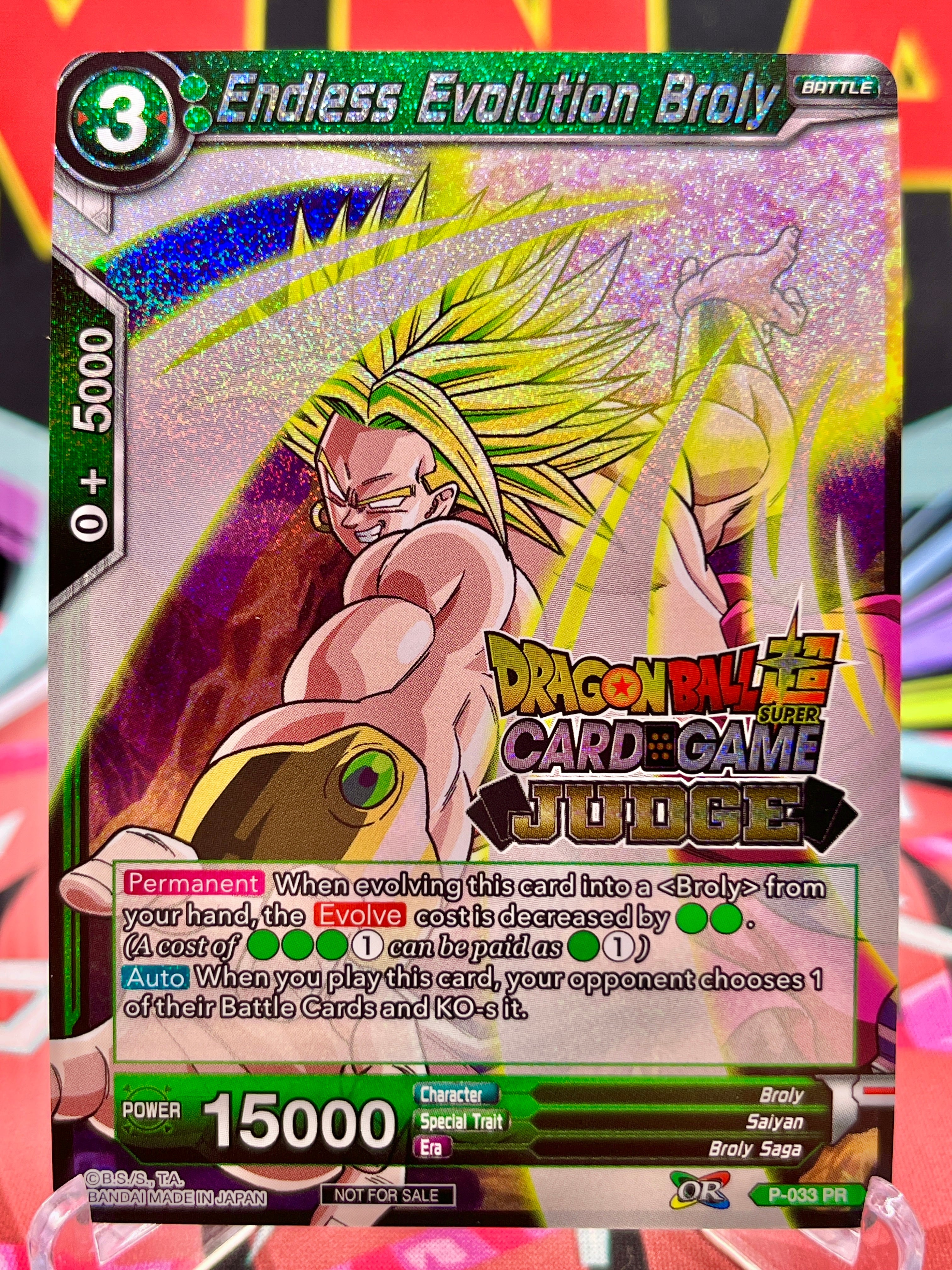 P-033 PR Endless Evolution Broly [JUDGE LVL. 1] (2018)
