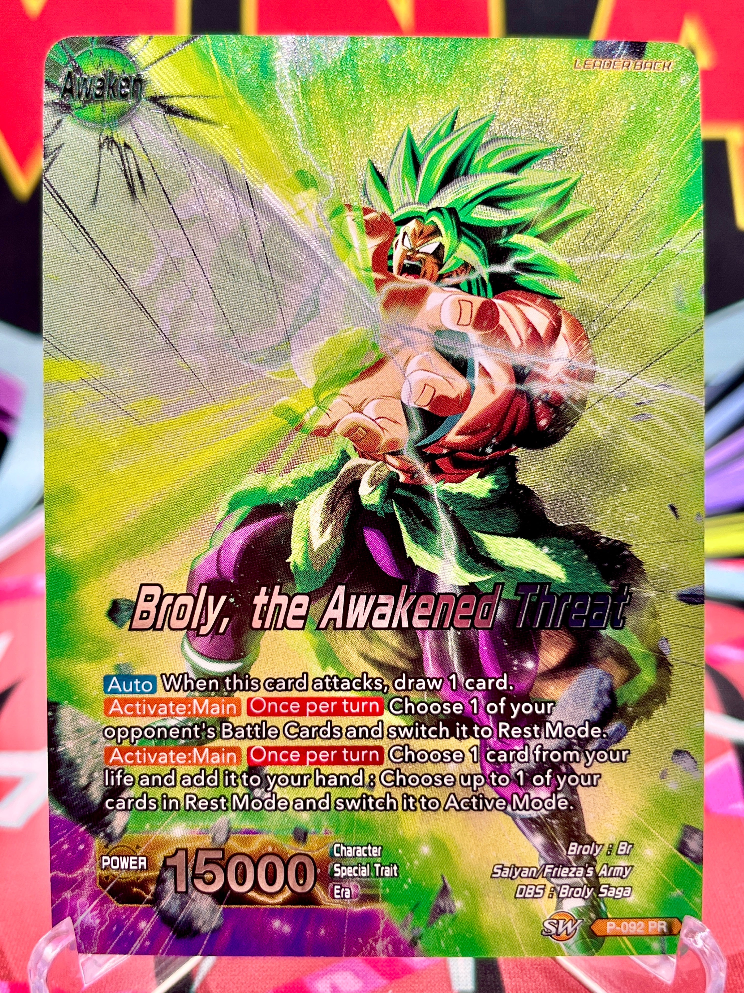 card game dragon ball super broly TCG Promo Pack Bandai Dragon Ball Super Card Game Unleash raw power with this official Dragon Ball Super Card Game Broly P-092 PR Broly // Broly,