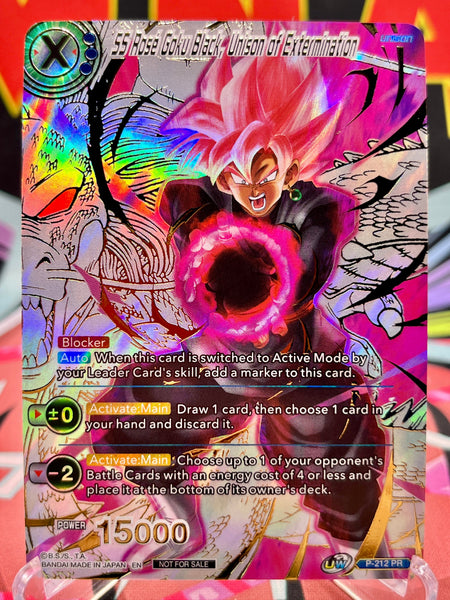 P-212 PR SS Rose Goku Black, Unison of Extermination (2020) P-212 PR SS Rose Goku Black, Unison of Extermination (2020)