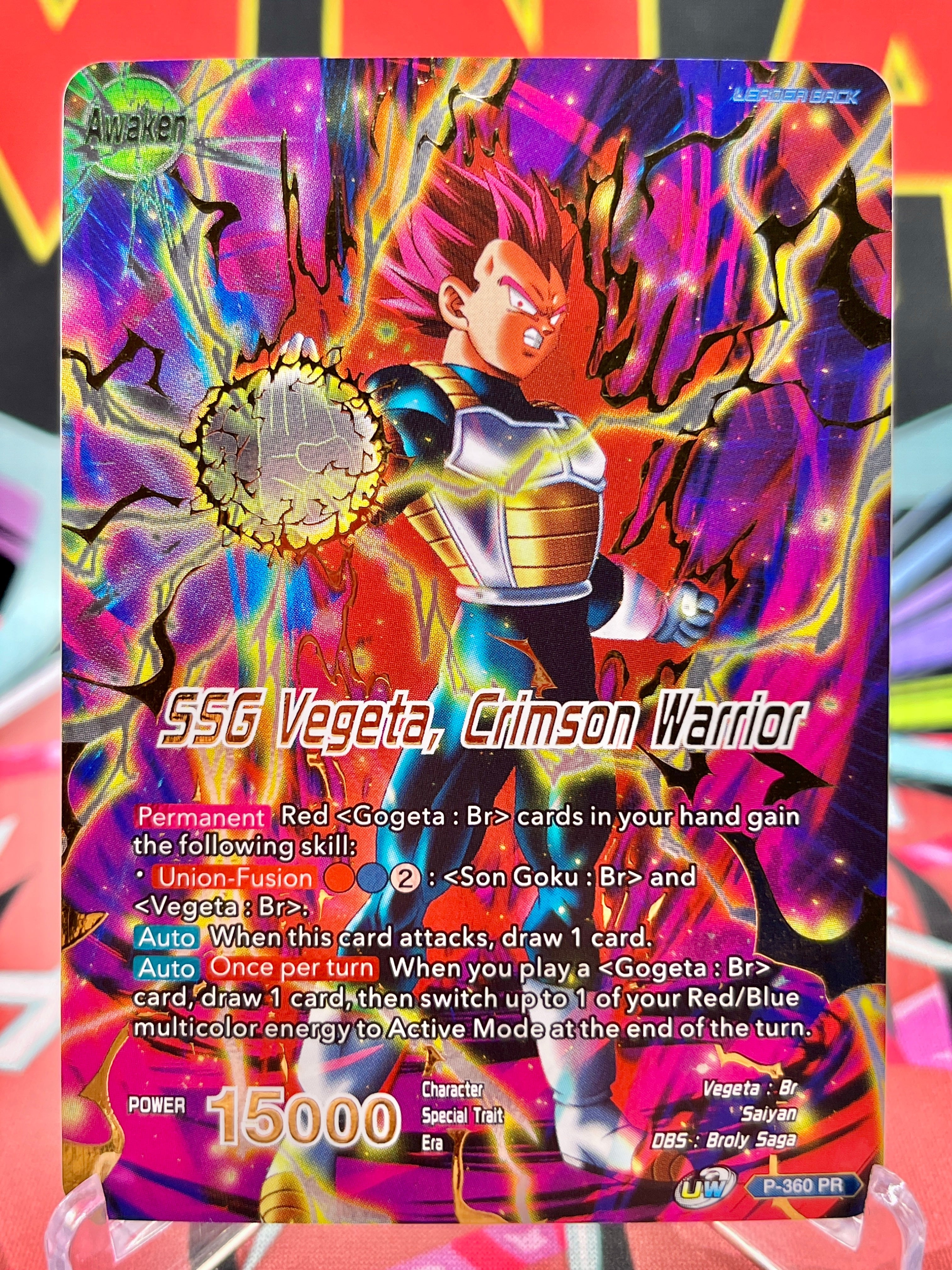 vegeta god rare card PSA 10 BT16-147 GDR SSB Vegeta, Unbridled Power, This one is STAYING in my PC for good Such an amazing card and the first God Rare. A MUST in the PC., #dragonball #dragonballsuper #fusionworld
