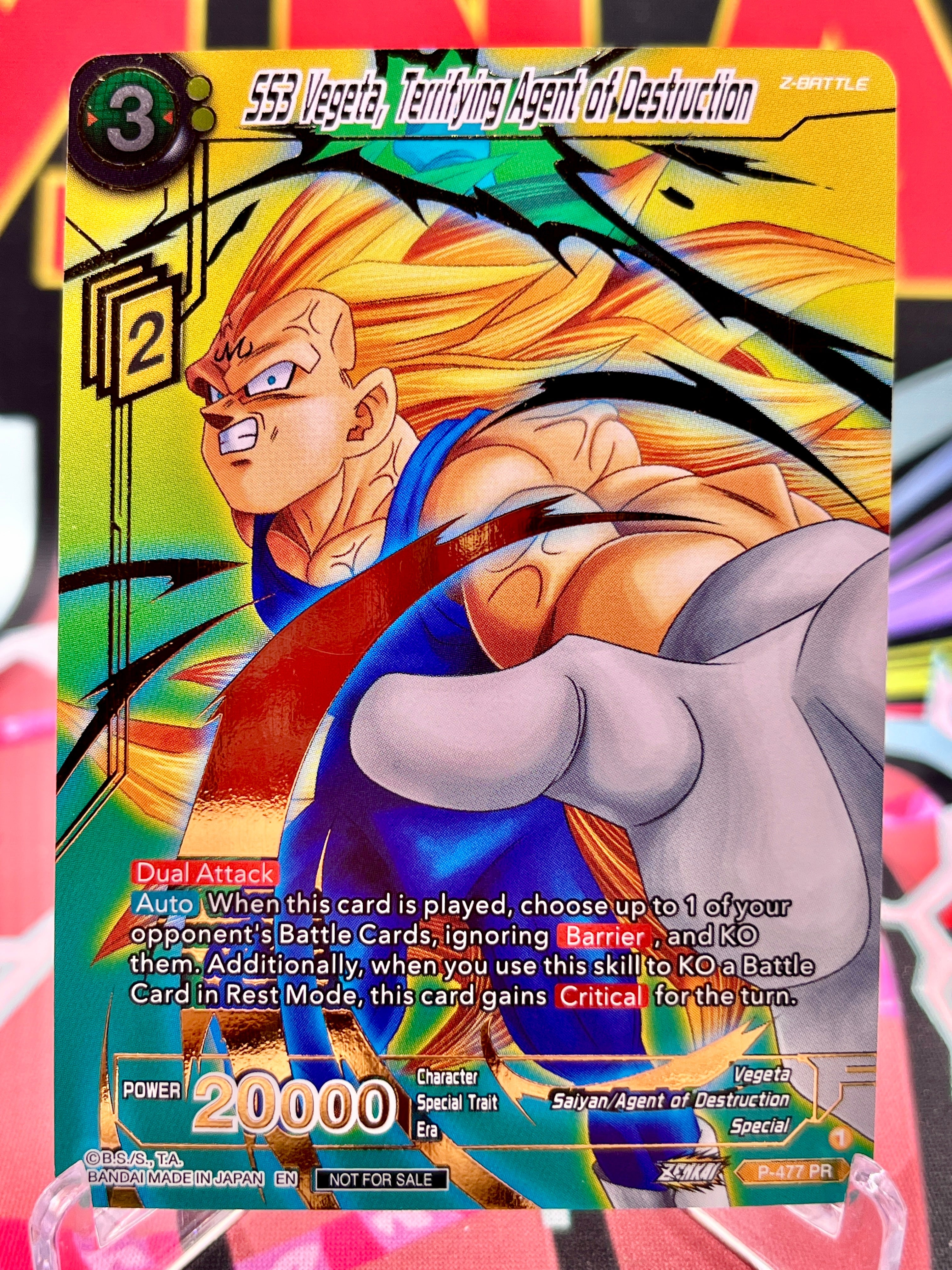 P-477 PR SS3 Vegeta, Terrifying Agent of Destruction [Gold-Stamped] (2023)