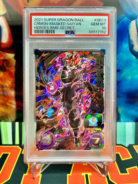 PSA 10 BM8-SEC3 Crimson Masked Saiyan Secret (2021) PSA 10 BM8-SEC3 Crimson Masked Saiyan Secret (2021)