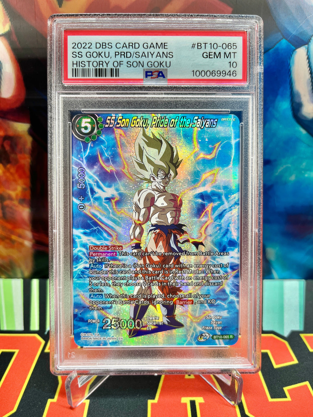 PSA 10 BT10-065 SS Son Goku, Pride of the Saiyans [Alternate Art] Rare