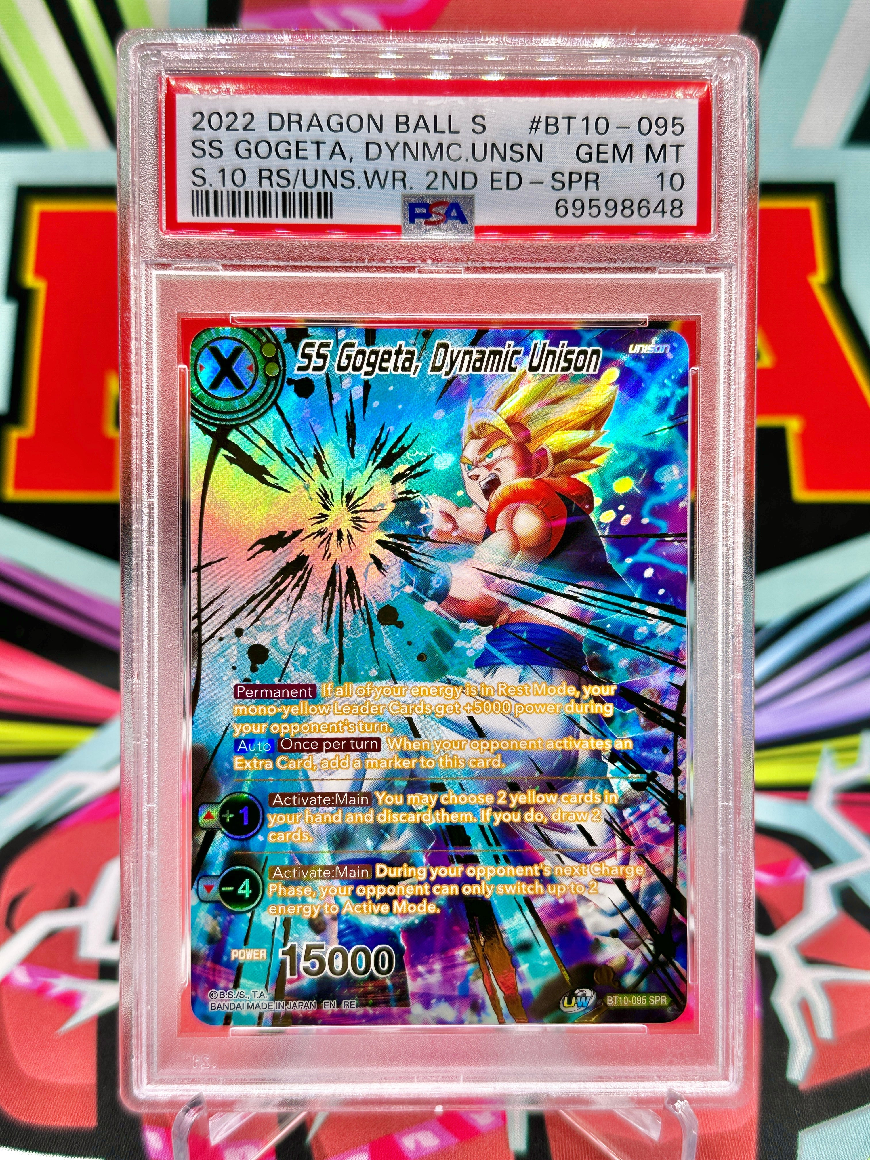 PSA 10 BT10-095 SS Gogeta, Dynamic Unison SPR (2022)