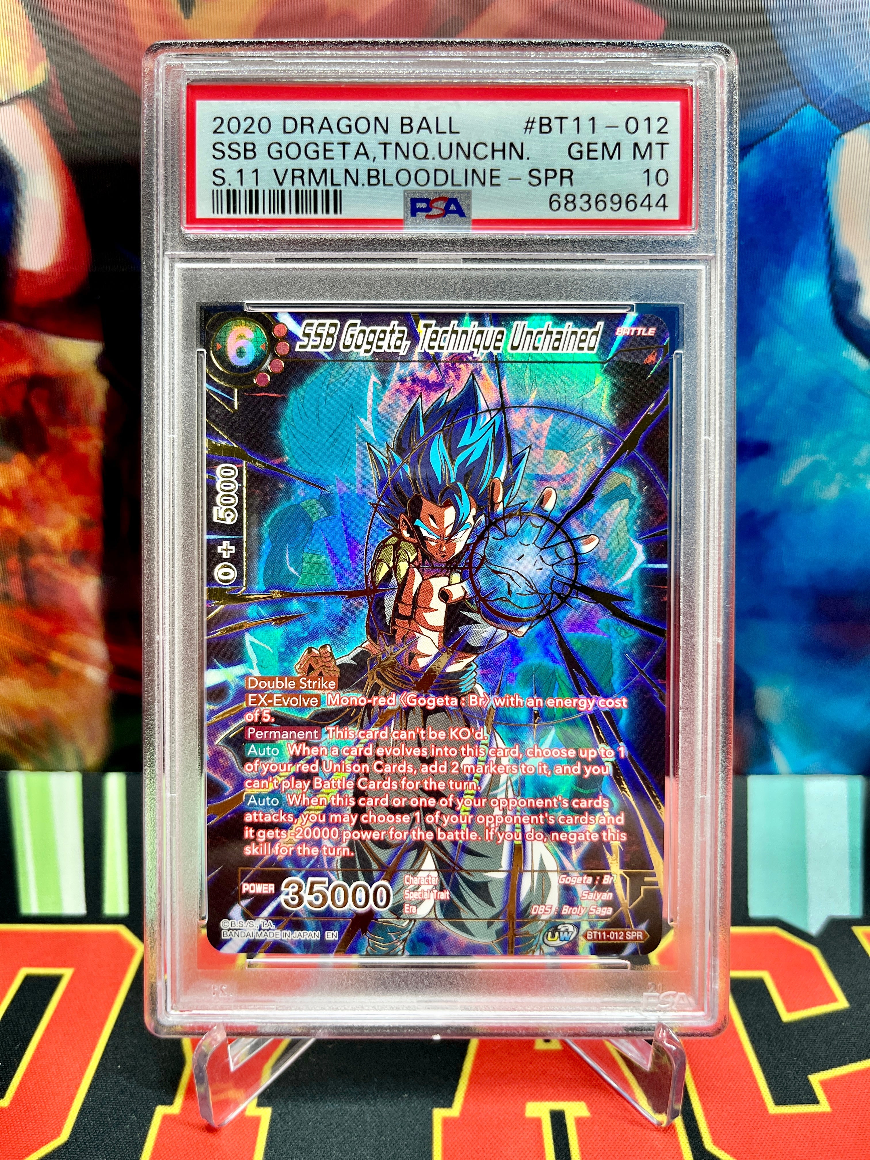 PSA 10 BT11-012 SSB Gogeta, Technique Unchained SPR (2020)