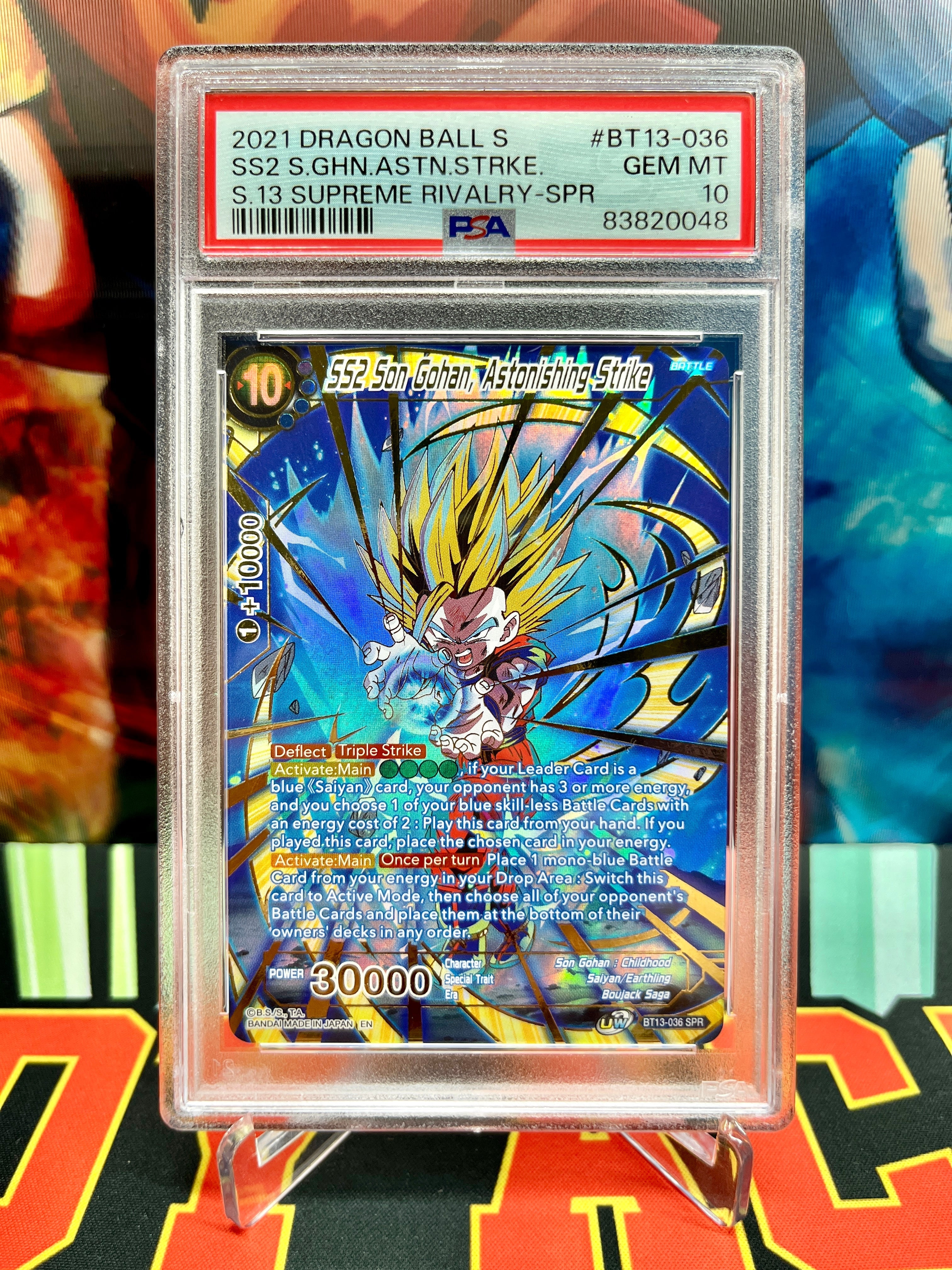 PSA 10 BT13-036 SS2 Son Gohan, Astonishing Strike SPR (2021)