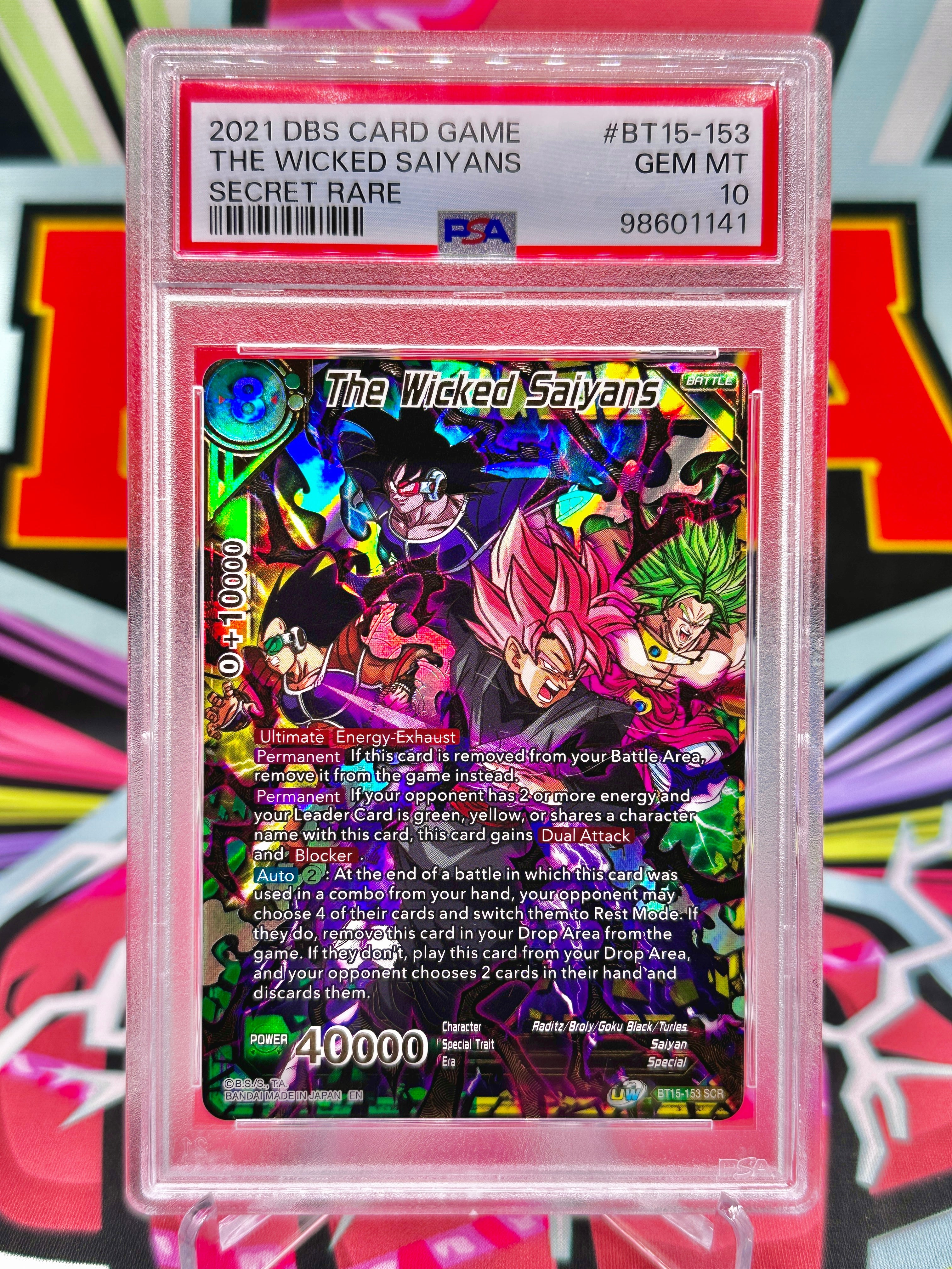 PSA 10 BT15-153 The Wicked Saiyans SCR (2021)