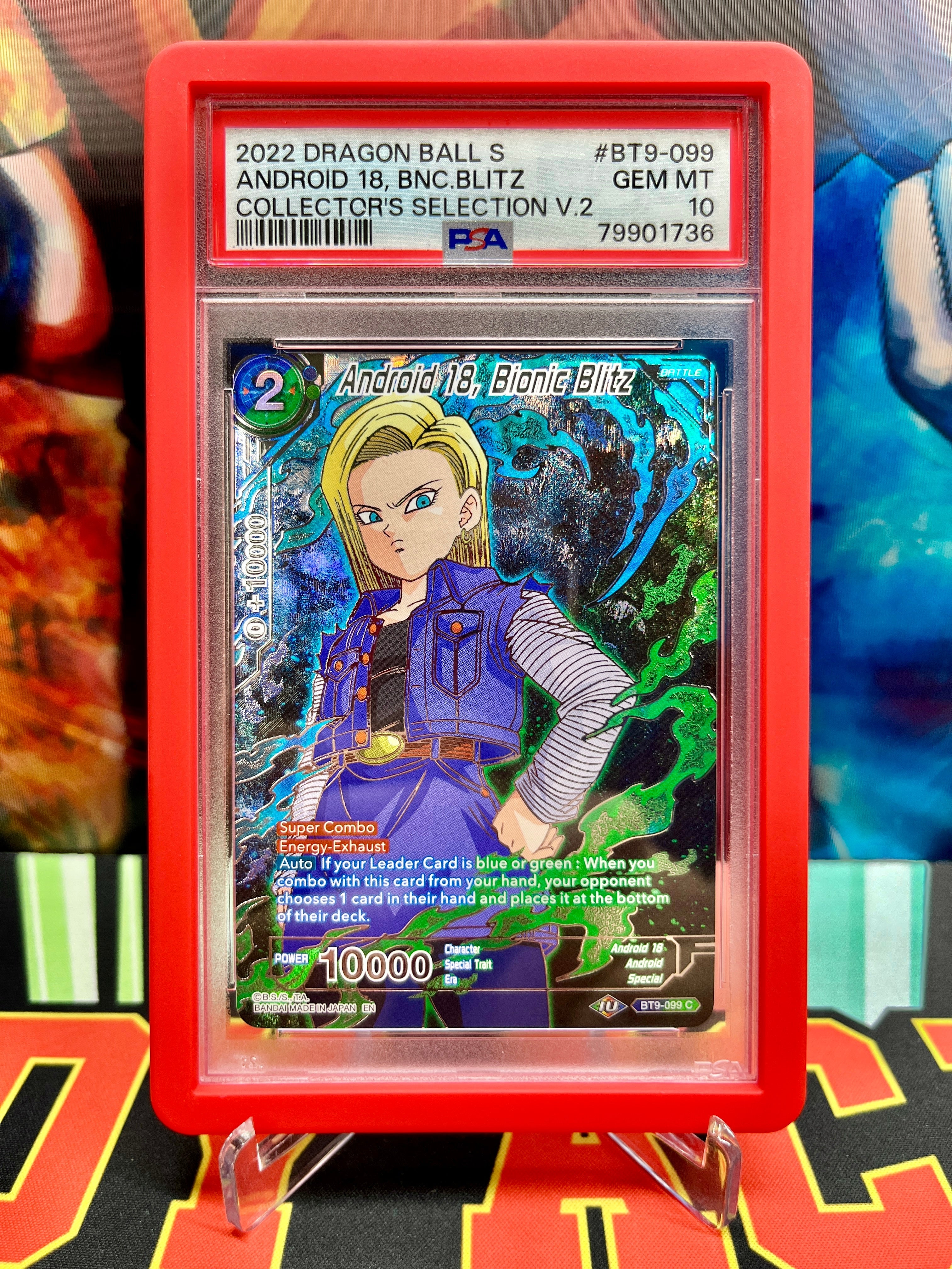 PSA 10 BT9-099 Android 18, Bionic Blitz [Alternate Art] Common (2022)