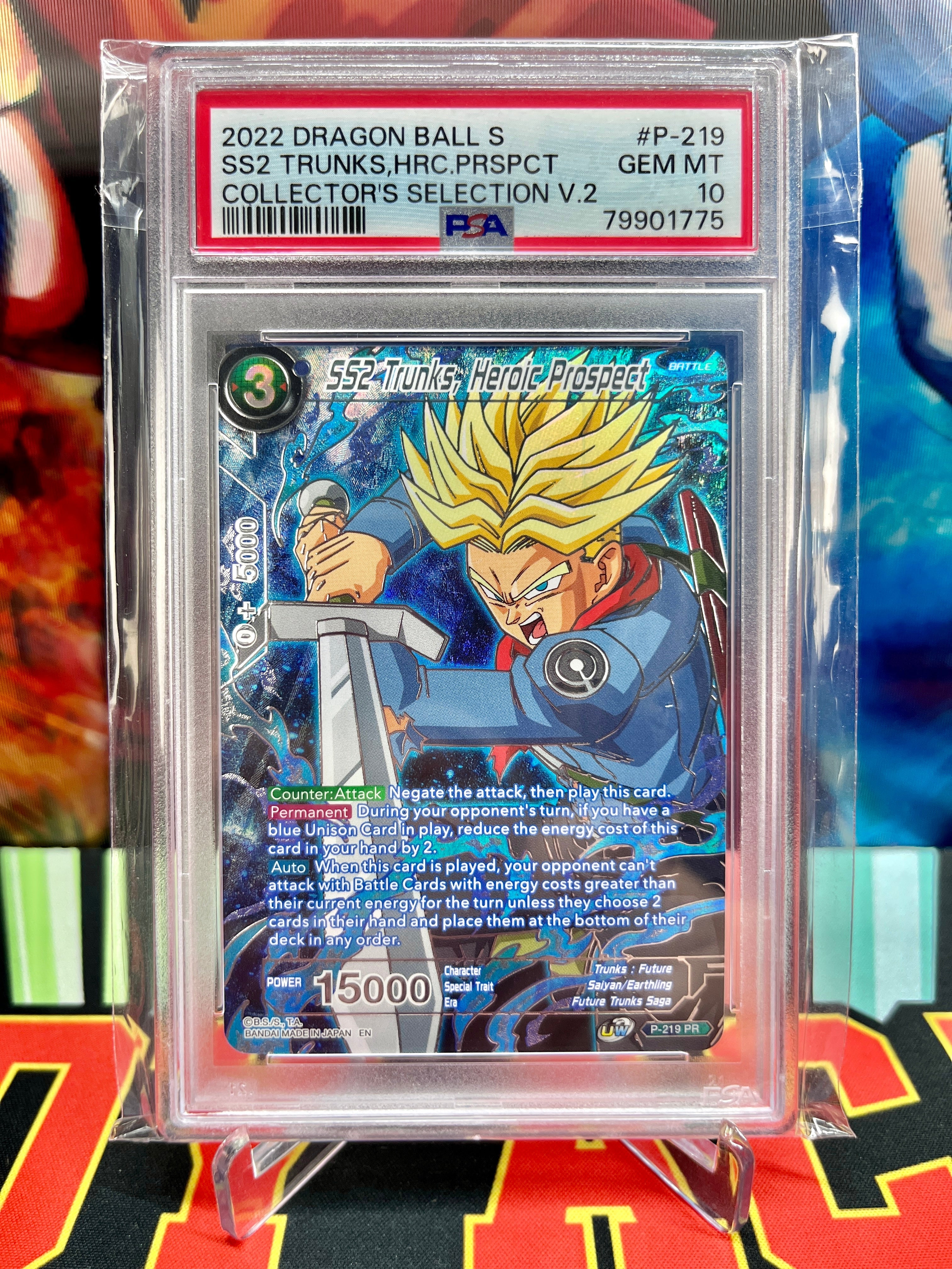 PSA 10 P-219 SS2 Trunks, Heroic Prospect [Alternate Art] Promo (2022)