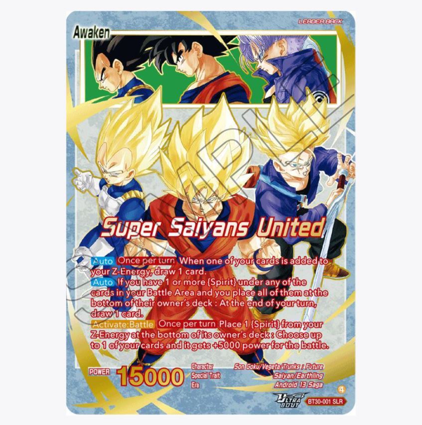 trunks saga booster box Three Glorious Fighters Booster Box (BT30)